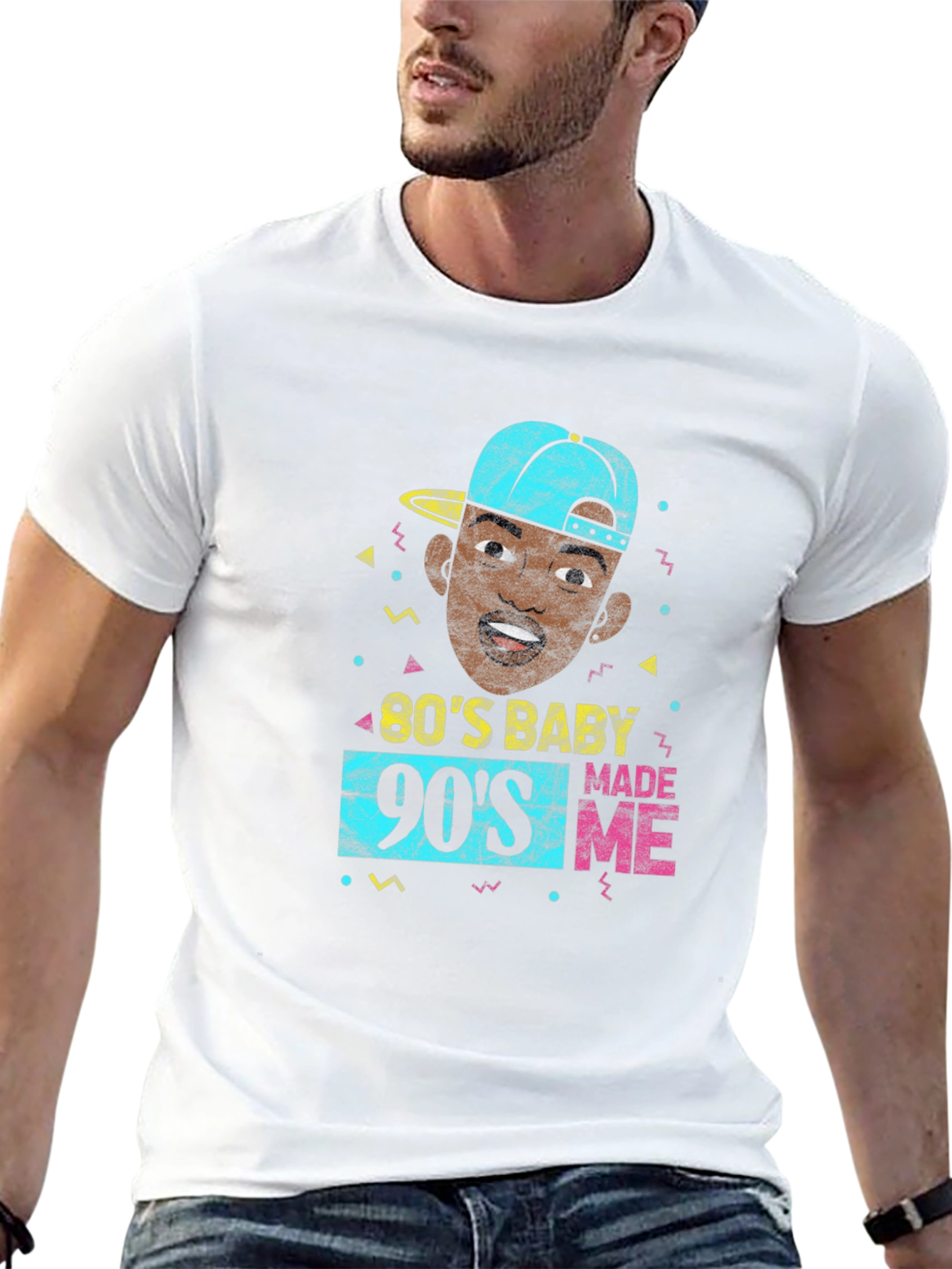 Black 80's Baby, 90's Made Me Black Graphic Tee view 13