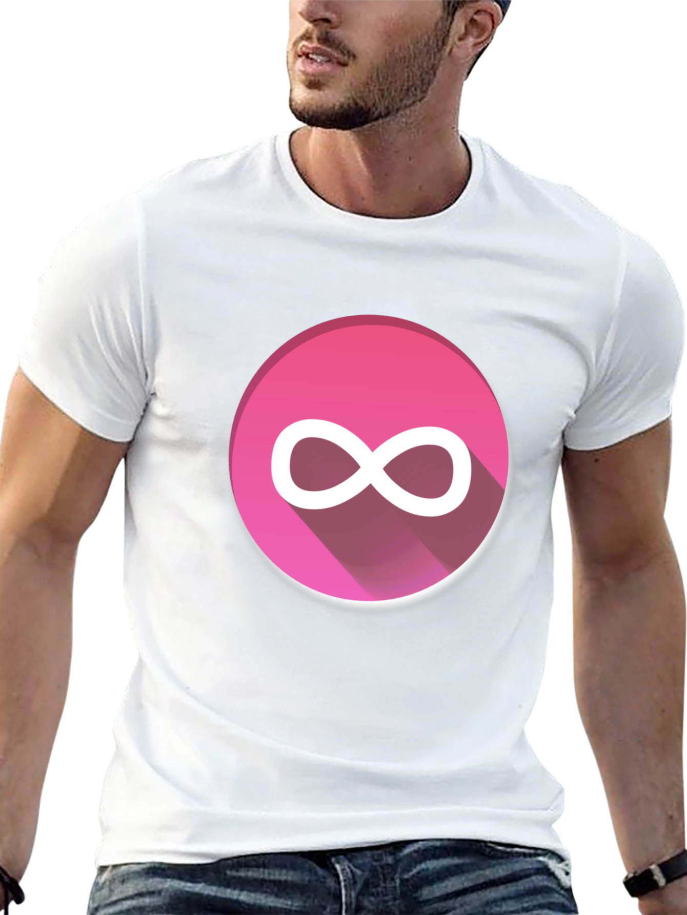 Black Pink Infinity Symbol Graphic Tee - Black view 13