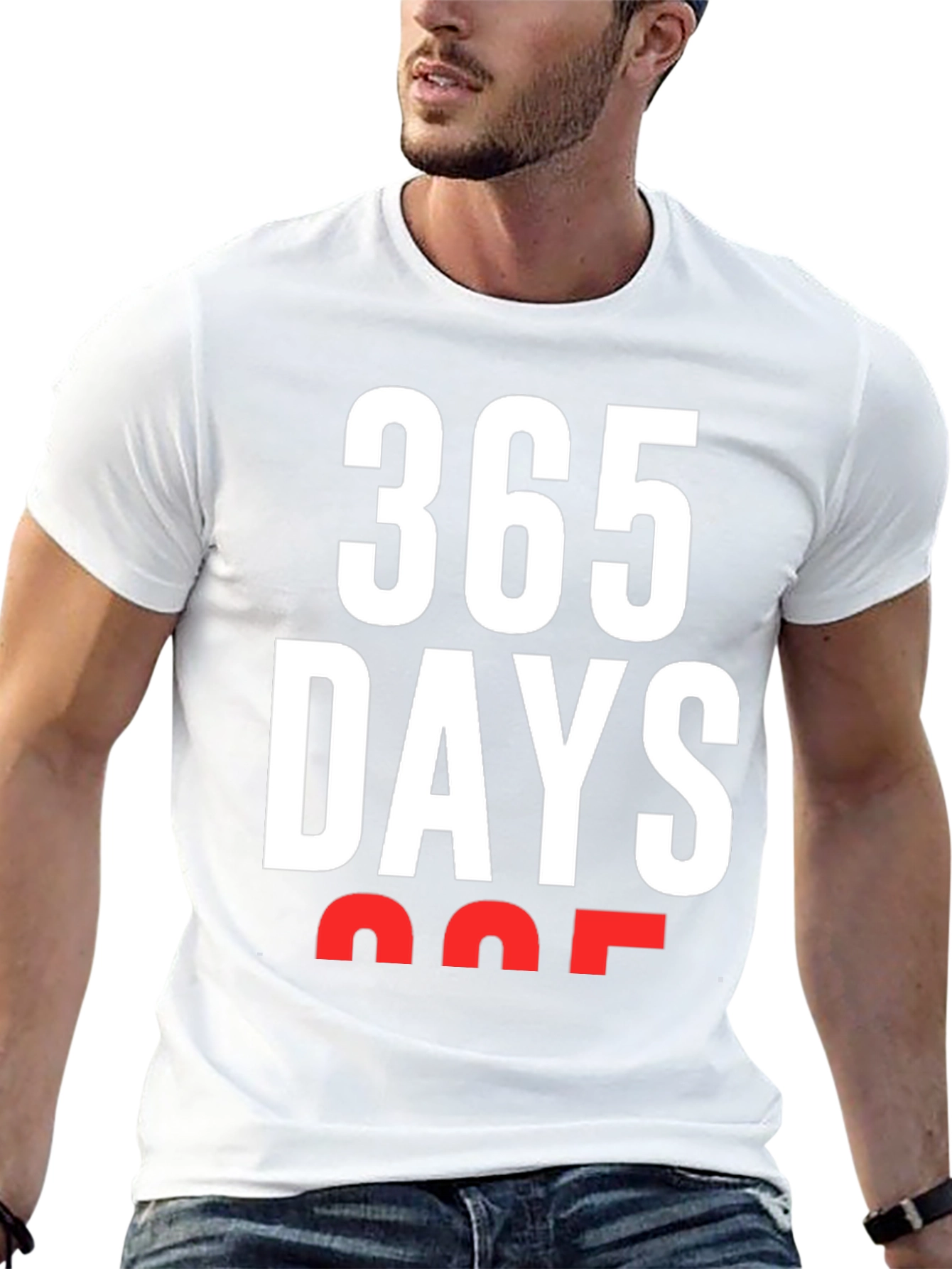Black 365 Days T-Shirt - Bold Graphic Tee view 13