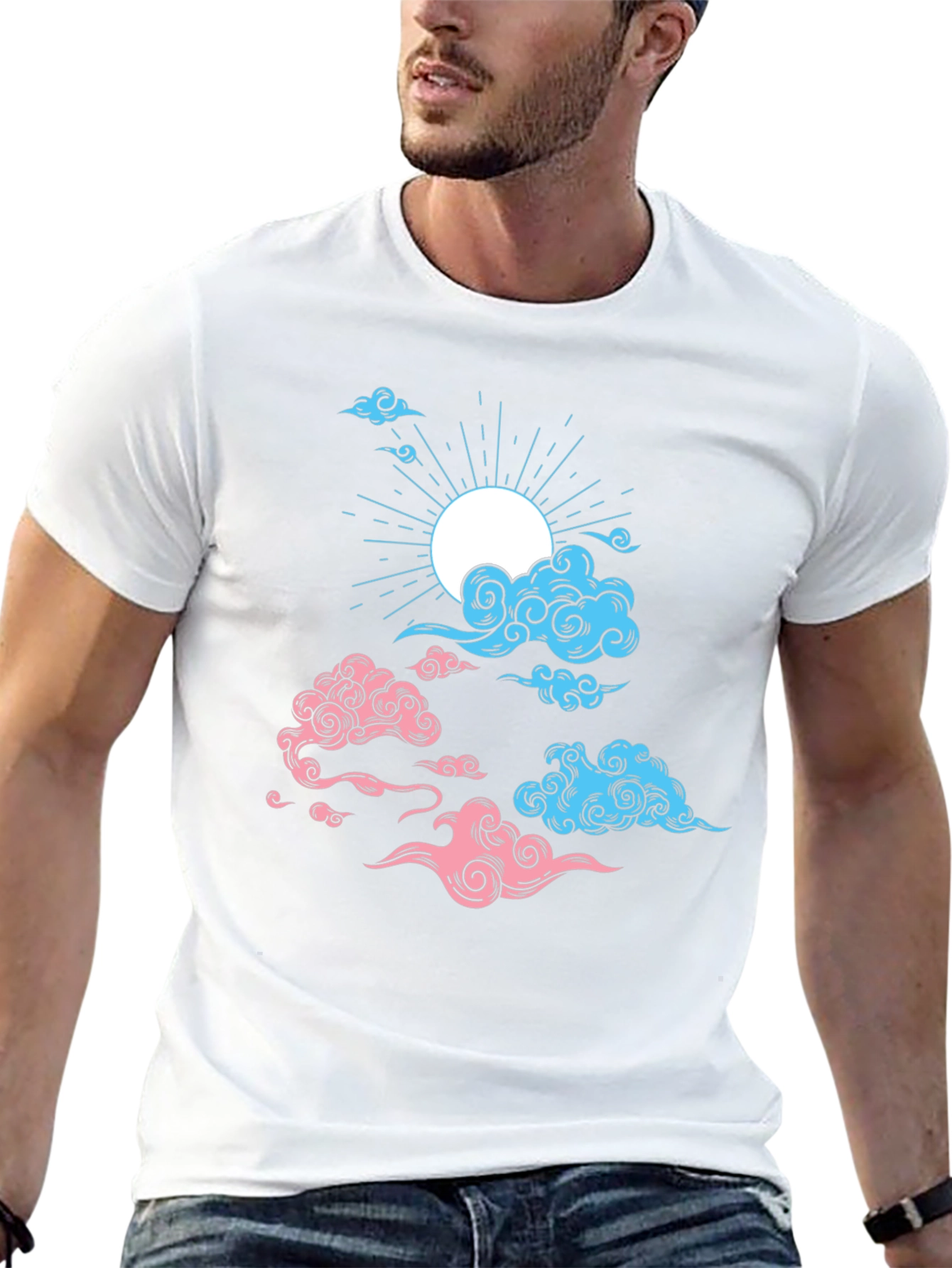 Black Trans Pride Clouds T-Shirt - Stylish & Supportive Apparel view 13