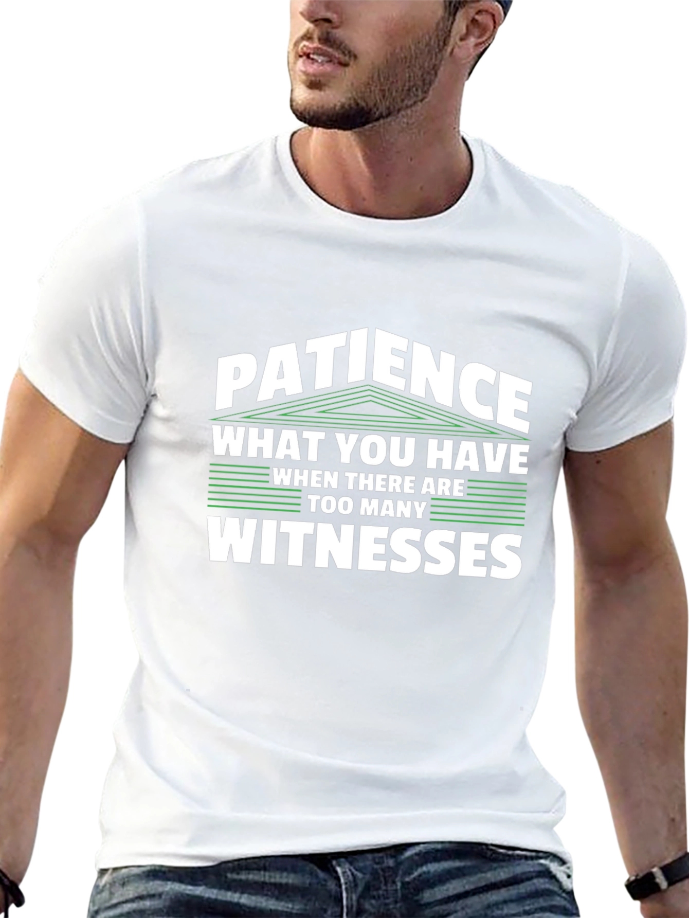 Black Patience Funny Sarcastic T-Shirt view 13