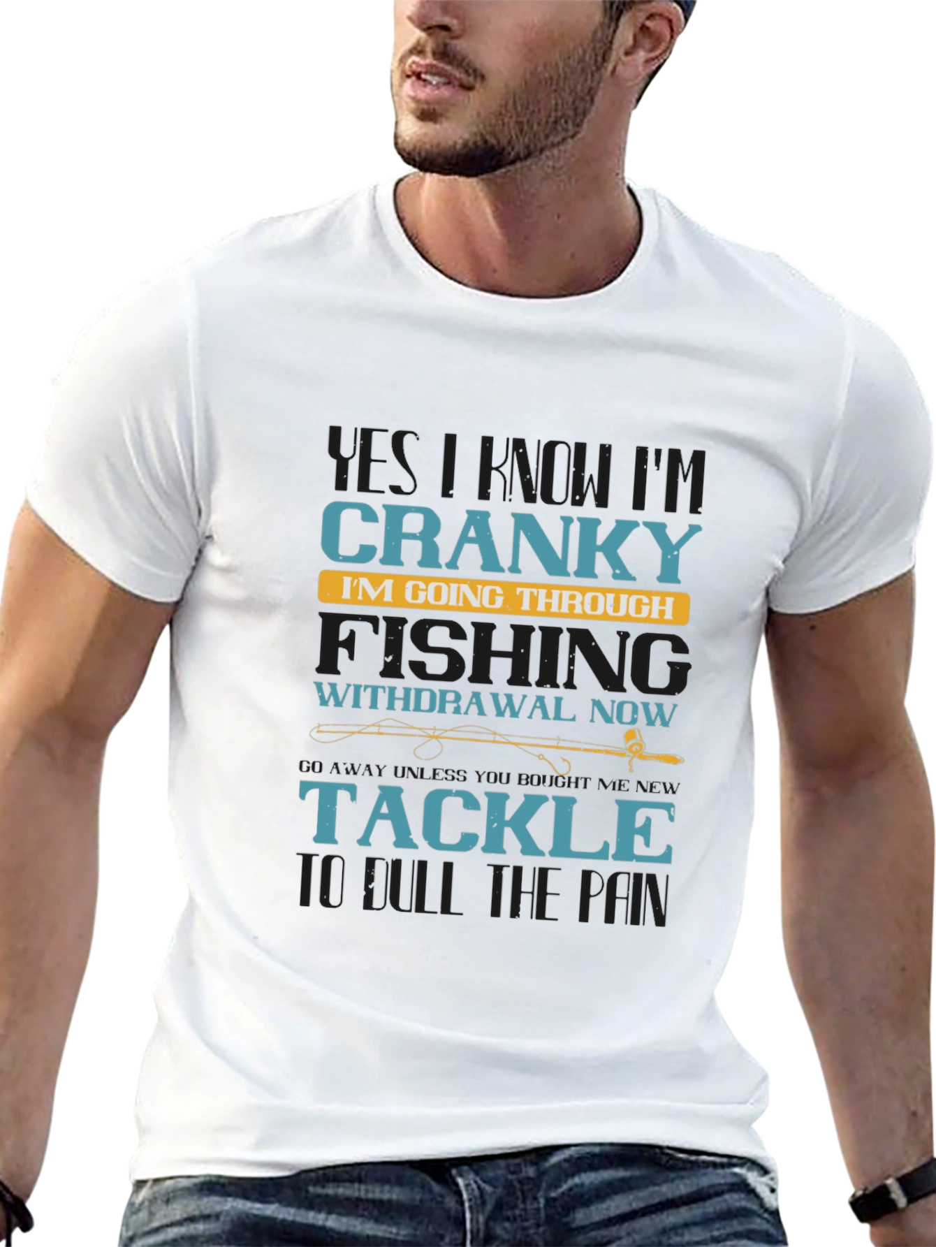Black Cranky Fishing Withdrawal T-Shirt view 13