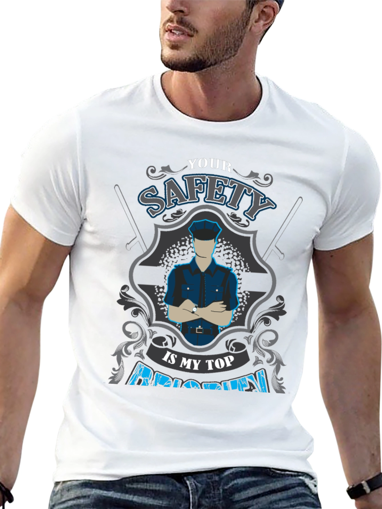 Black Safety First T-Shirt view 13