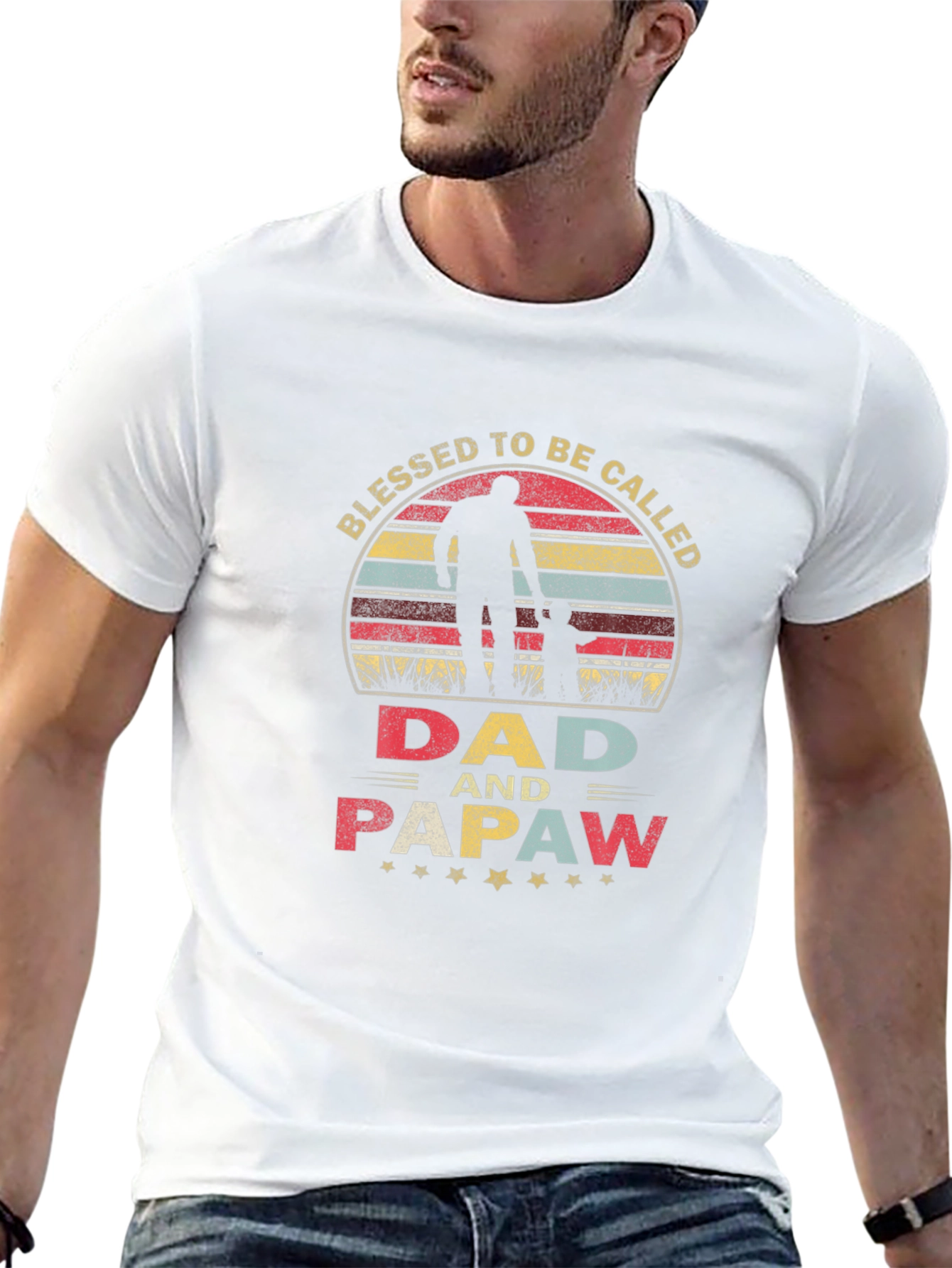 Black Blessed Dad & Papaw Graphic Tee view 13