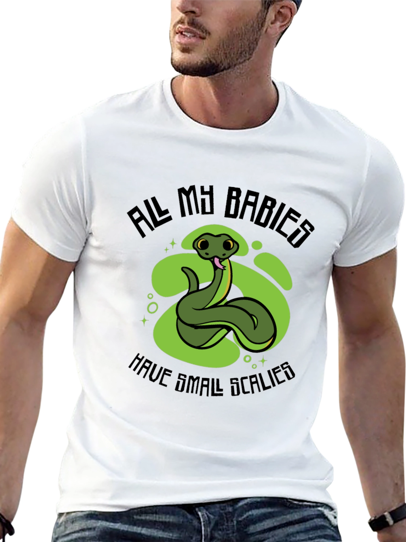 Black Snake Babies T-Shirt - Small Scalies Design view 13