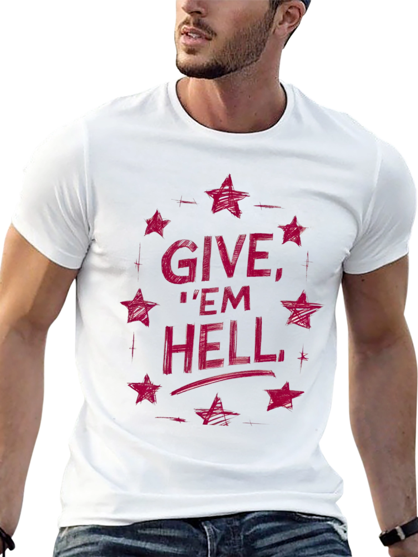 Black Give 'Em Hell Graphic Tee - Black view 13