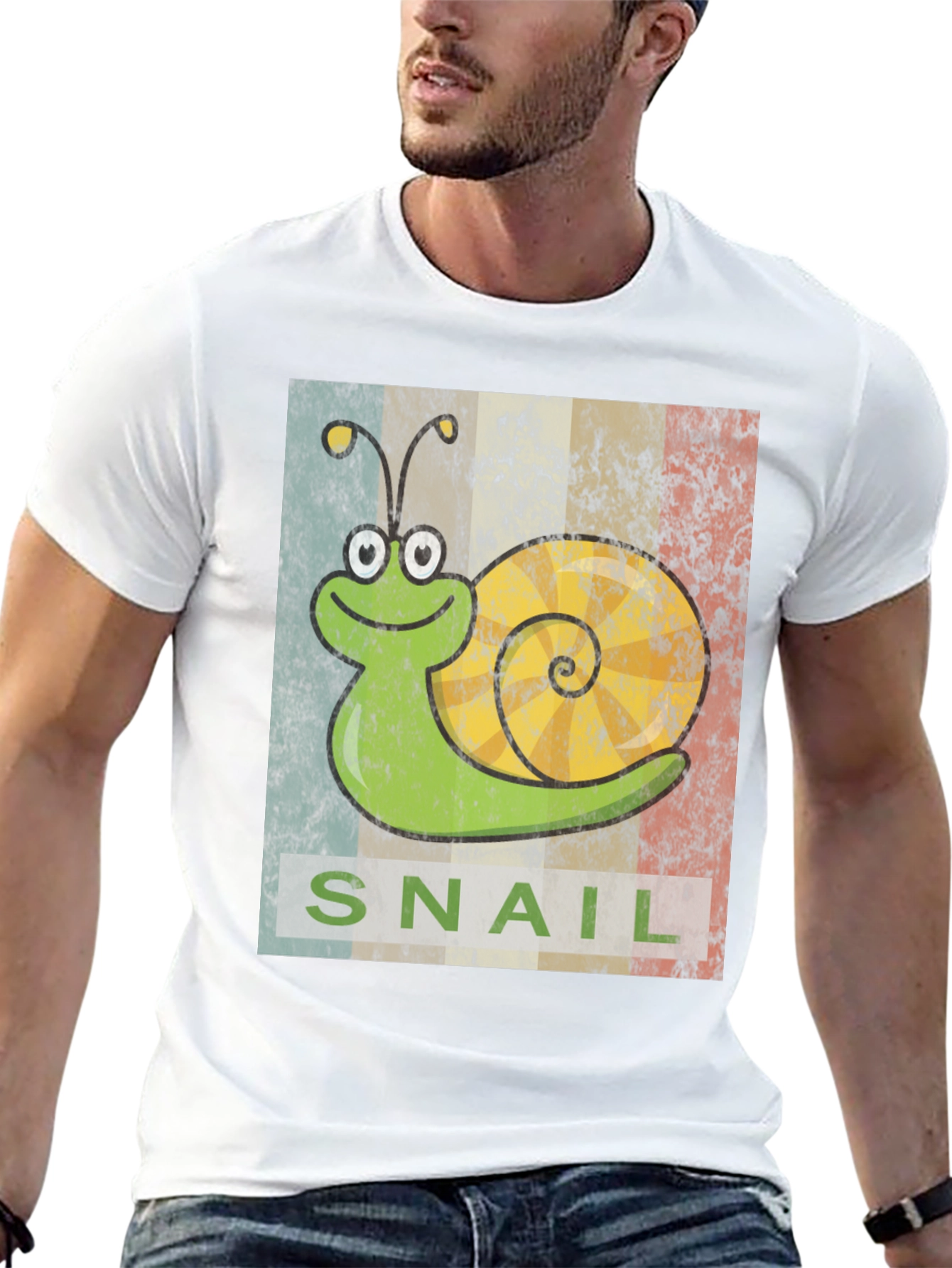 Black Retro Snail Graphic T-Shirt - Soft Cotton Blend view 13