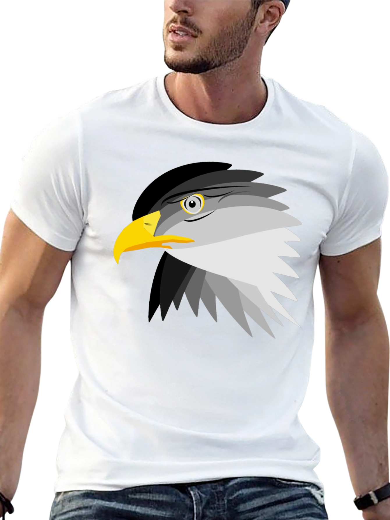 Black Eagle Graphic Tee - Black Cotton Blend view 13