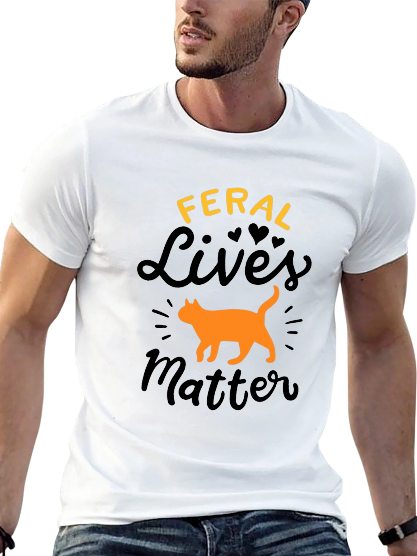 Black Feral Lives Matter Graphic Tee view 13