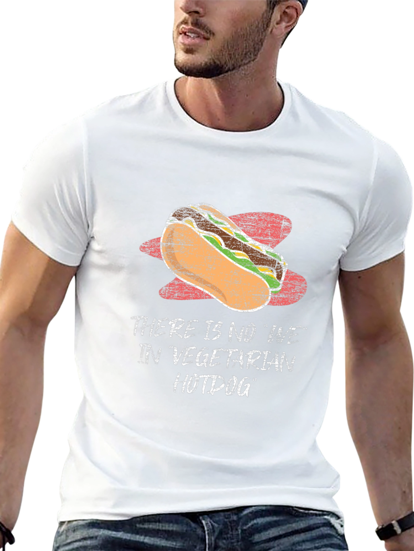 Black Vegetarian Hotdog T-Shirt Funny Hot Dog Lover Tee view 13