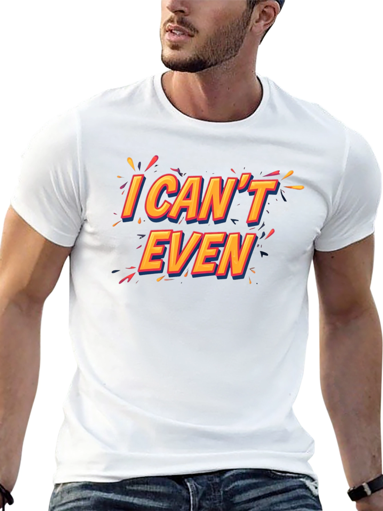Black I Can't Even Black T-Shirt Funny Graphic Tee view 13