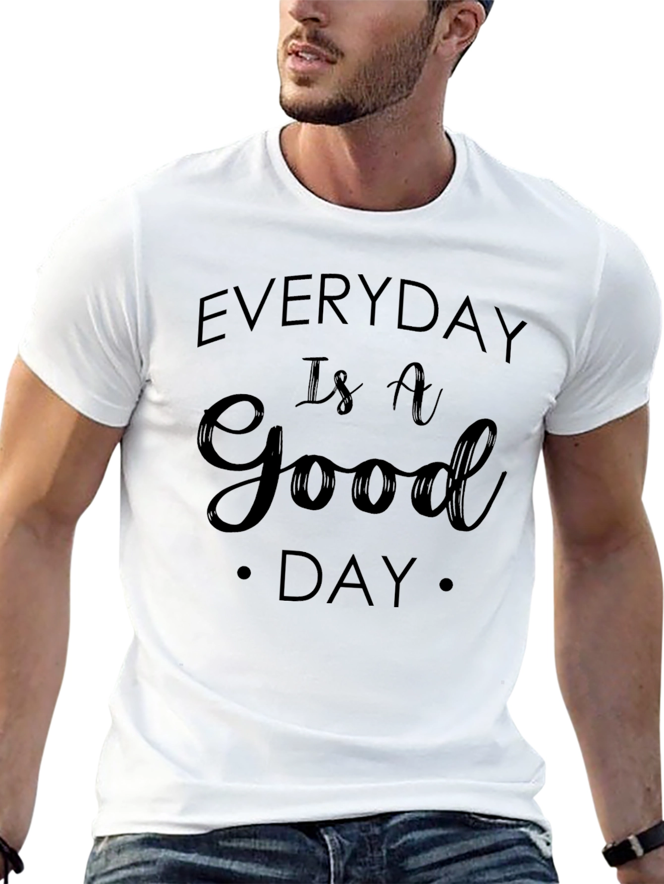 Black Everyday Is A Good Day Graphic Tee view 13