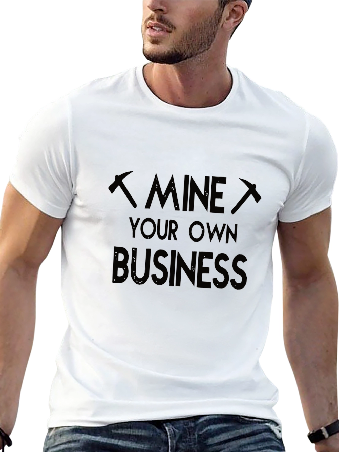 Black Mine Your Own Business Graphic T-Shirt view 13
