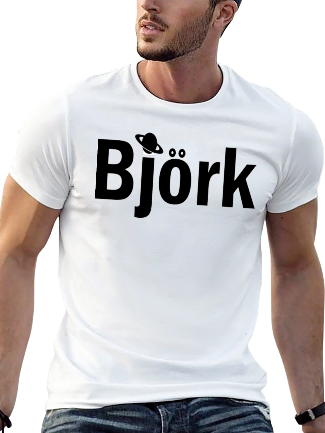Black Bjork Graphic T-Shirt - Black Cotton Blend view 13
