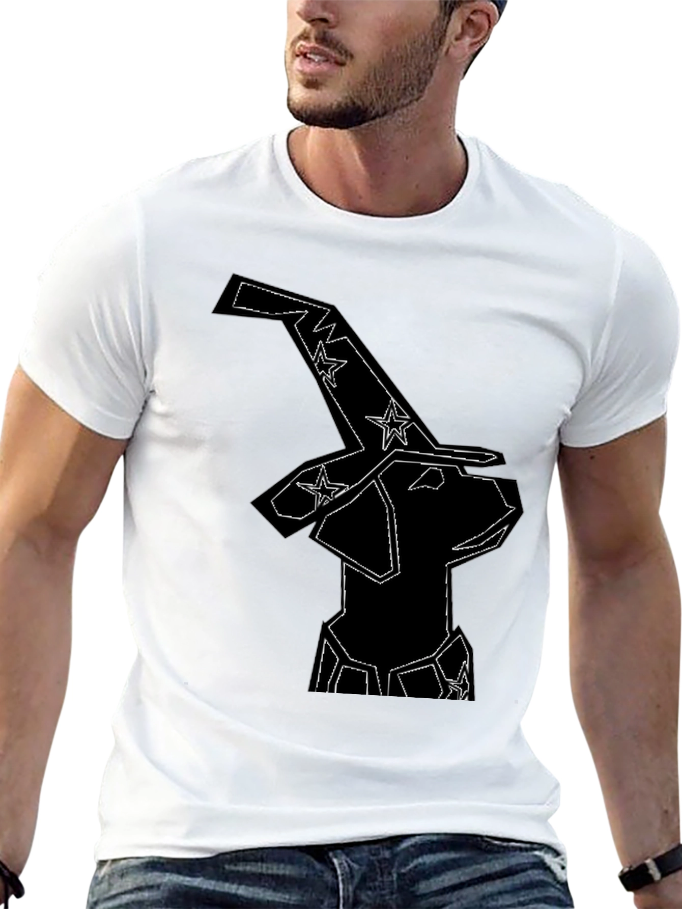 Black Wizard Dog T-Shirt - Magical Canine Tee view 13