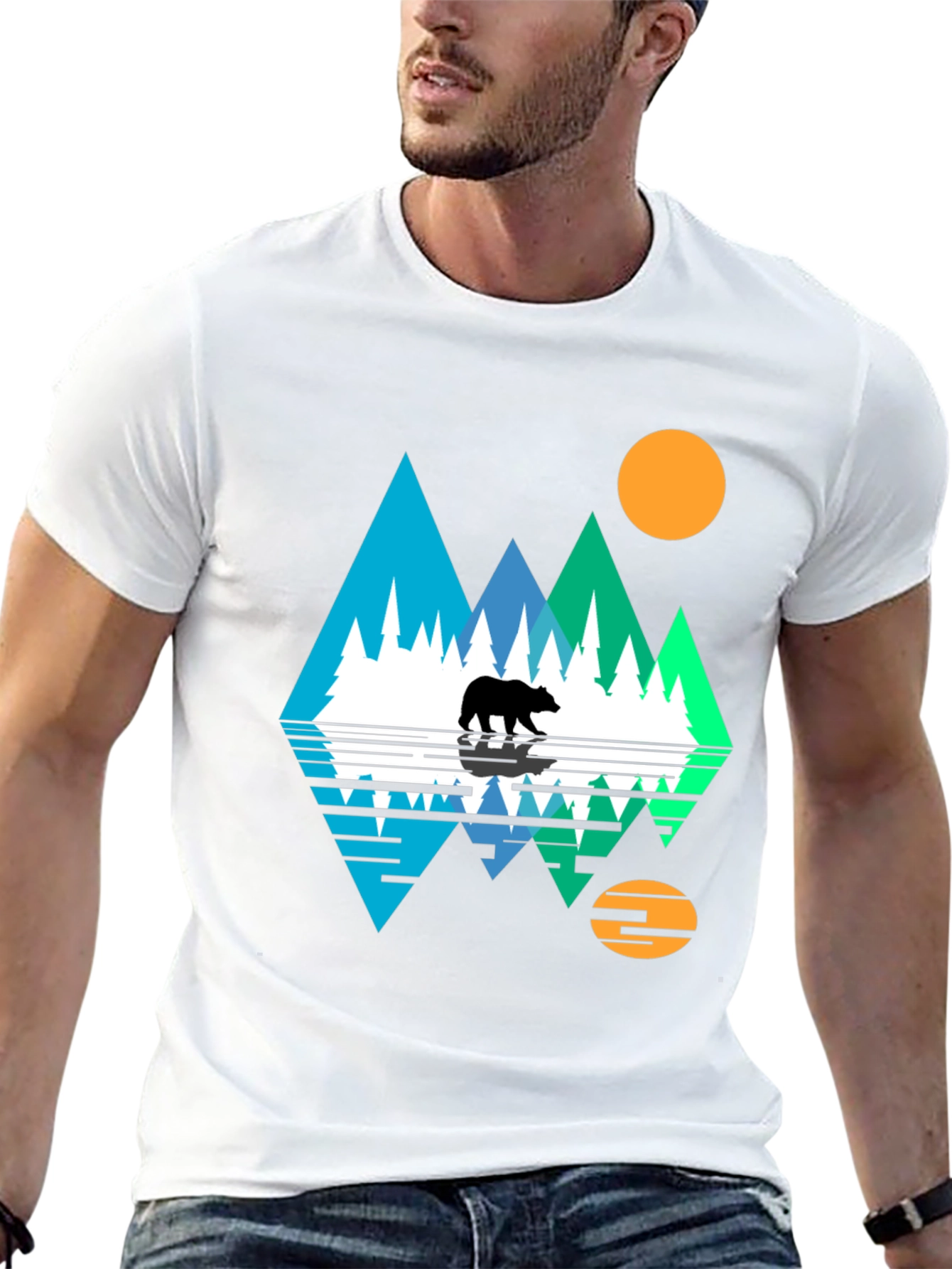 Black Bear Mountain Graphic T-Shirt view 13