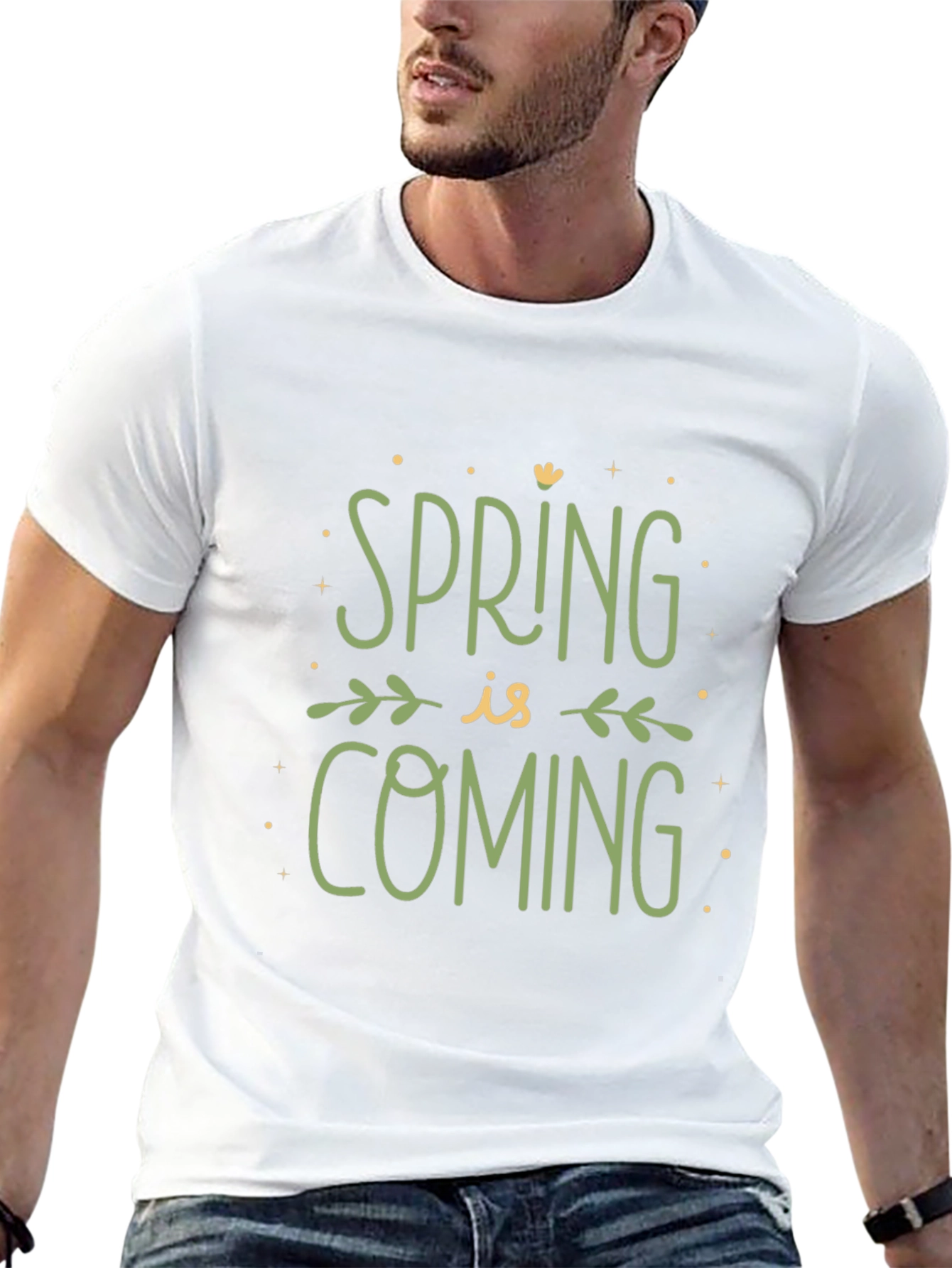 Black Spring is Coming Graphic Tee - Black view 13