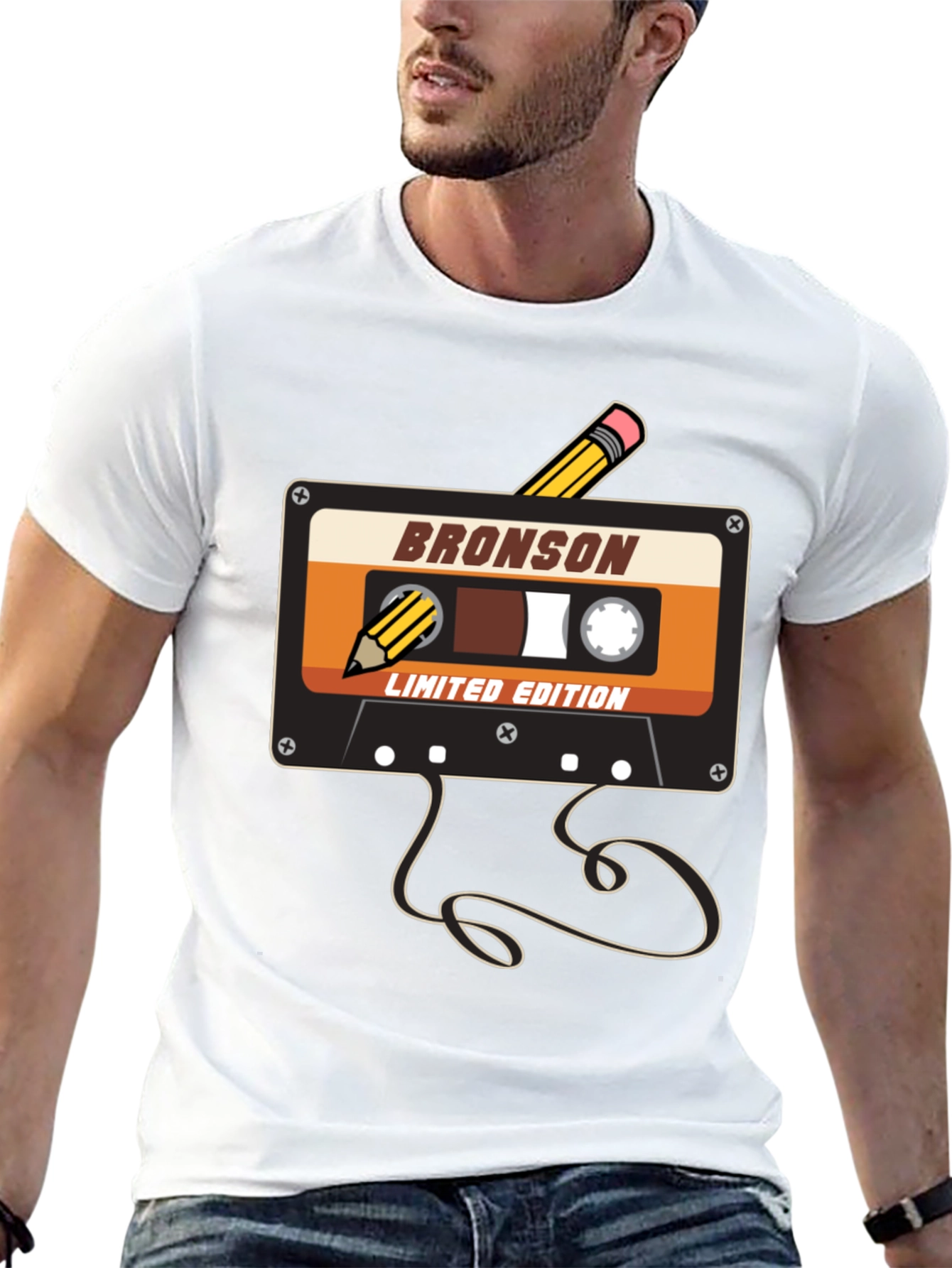 Black Retro Cassette Tape T-Shirt - Bronson Limited Edition view 13