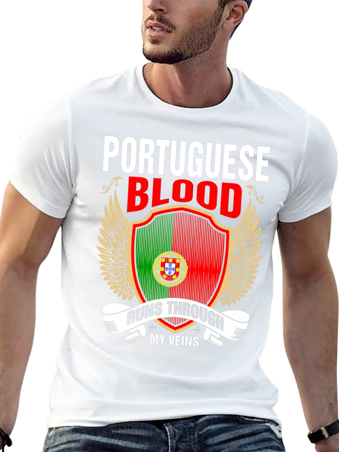 Portuguese Blood Runs Through My Veins Graphic Tee - 13