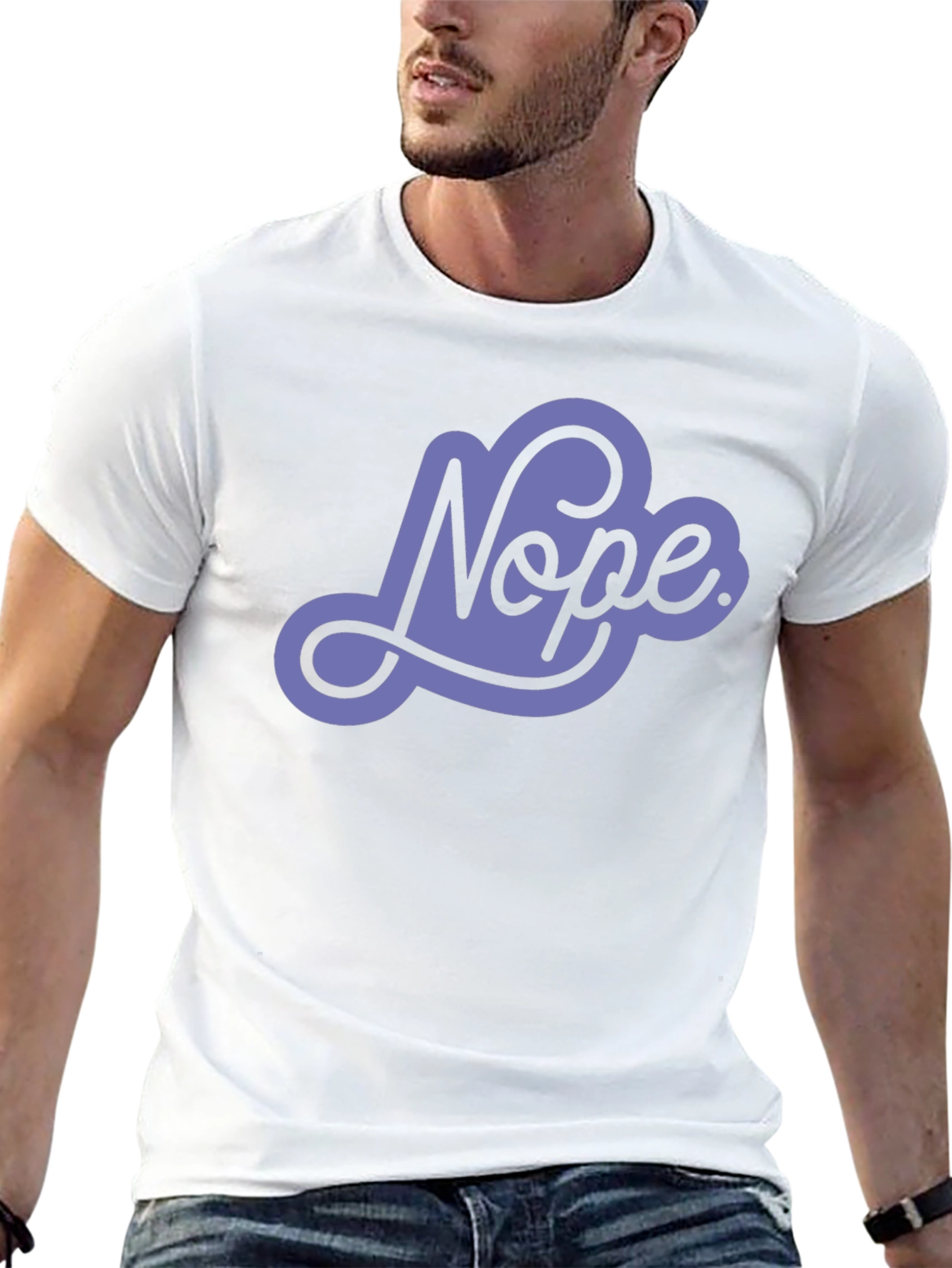 Black Nope Graphic Tee - Cool Casual T-Shirt view 13
