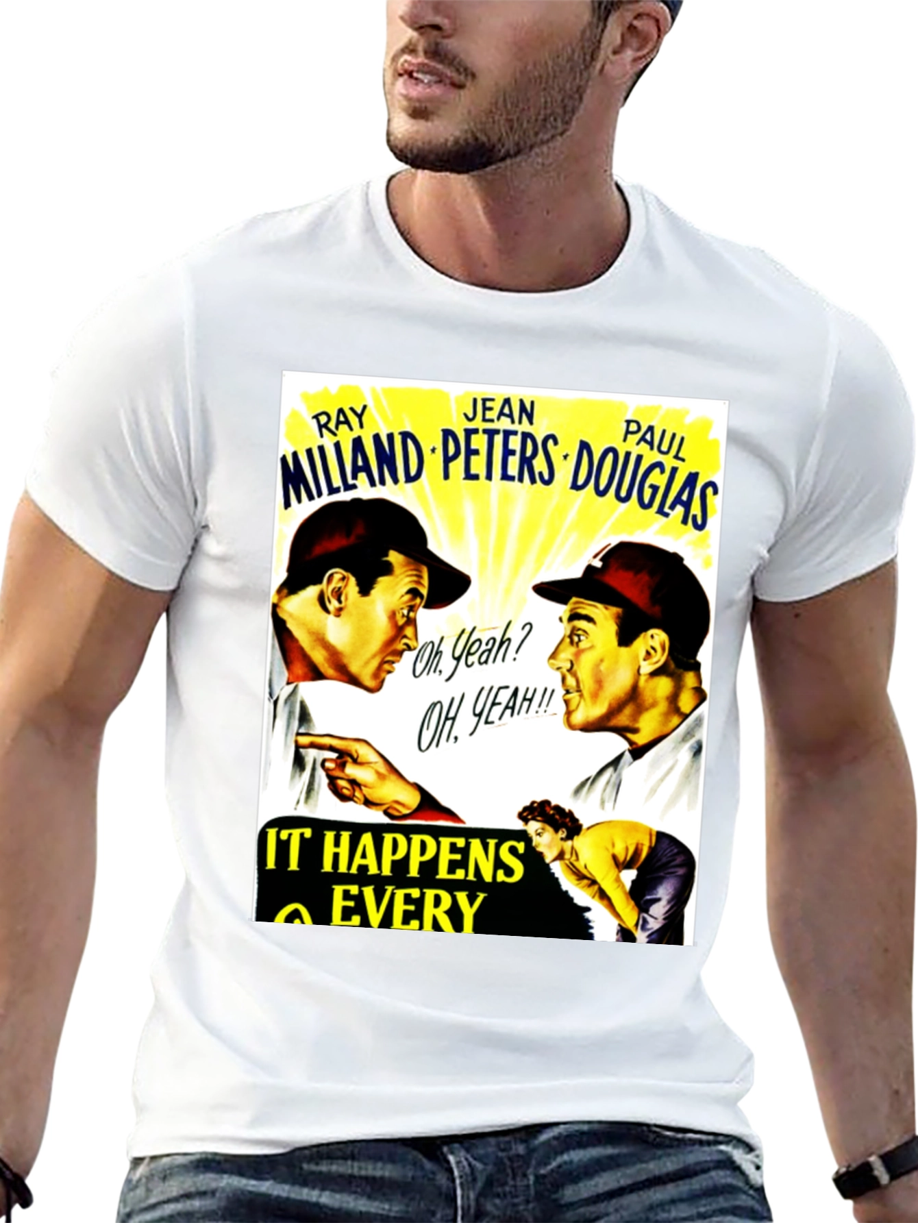 Black It Happens Every Spring Movie Poster T-Shirt view 13