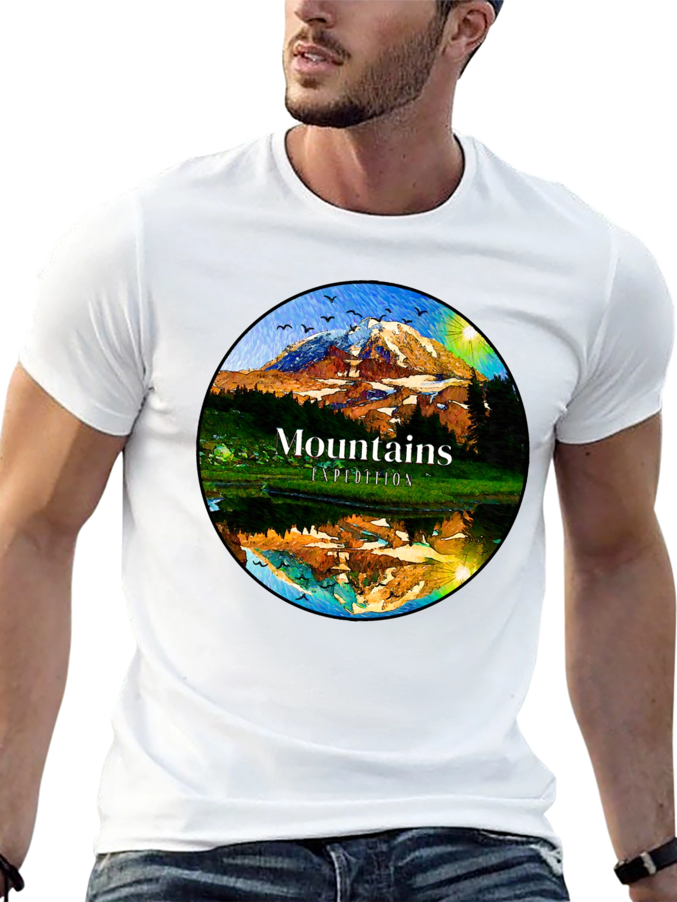 Black Mountains Expedition Graphic Tee - Black Cotton Blend view 13