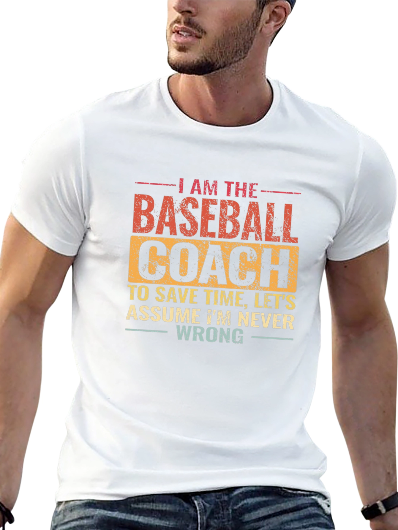 Black Baseball Coach T-Shirt: Funny Slogan Tee view 13