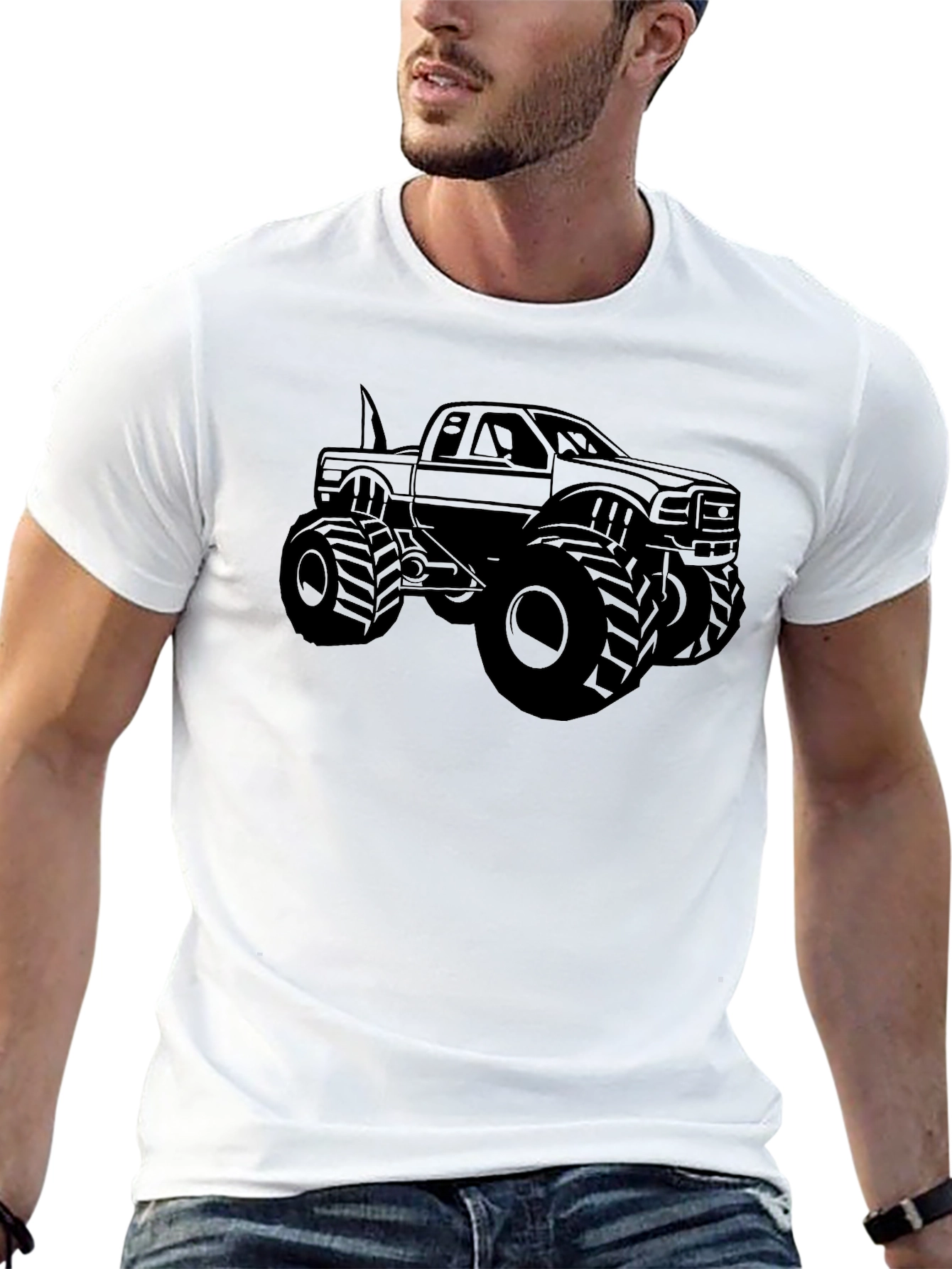 Black Monster Truck Graphic Tee - Black view 13