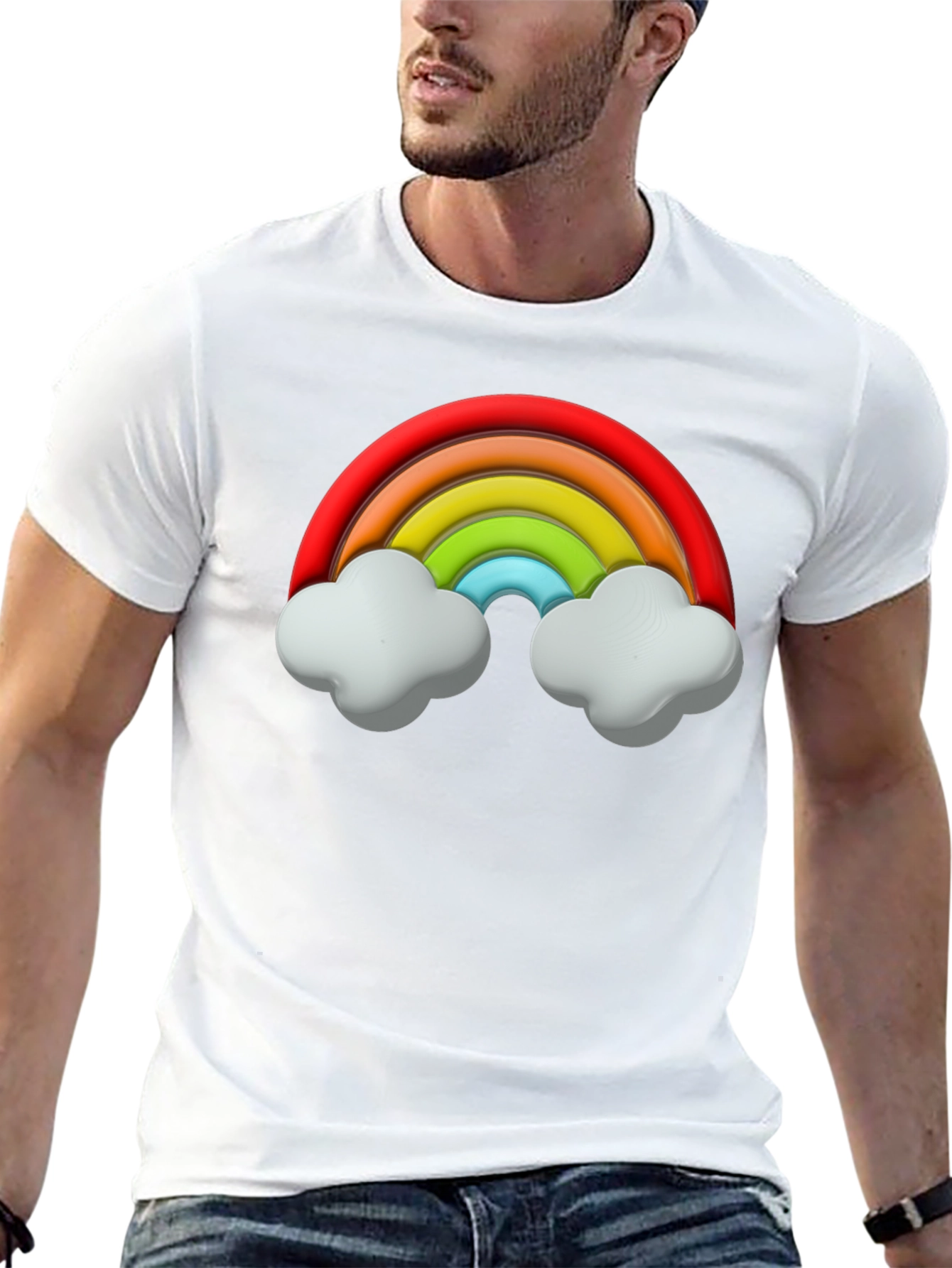 Black Rainbow Graphic T-Shirt - Fun & Unique Design view 13
