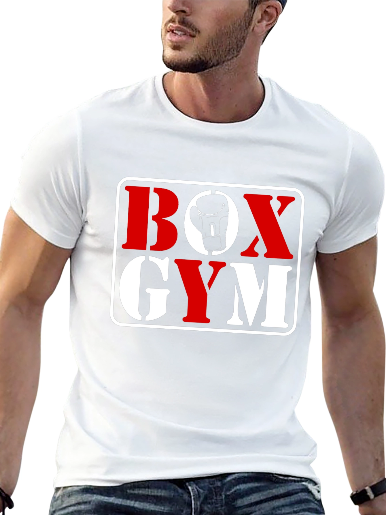 Black Boxing Gym Graphic T-Shirt | Comfortable Crew Neck Tee view 13
