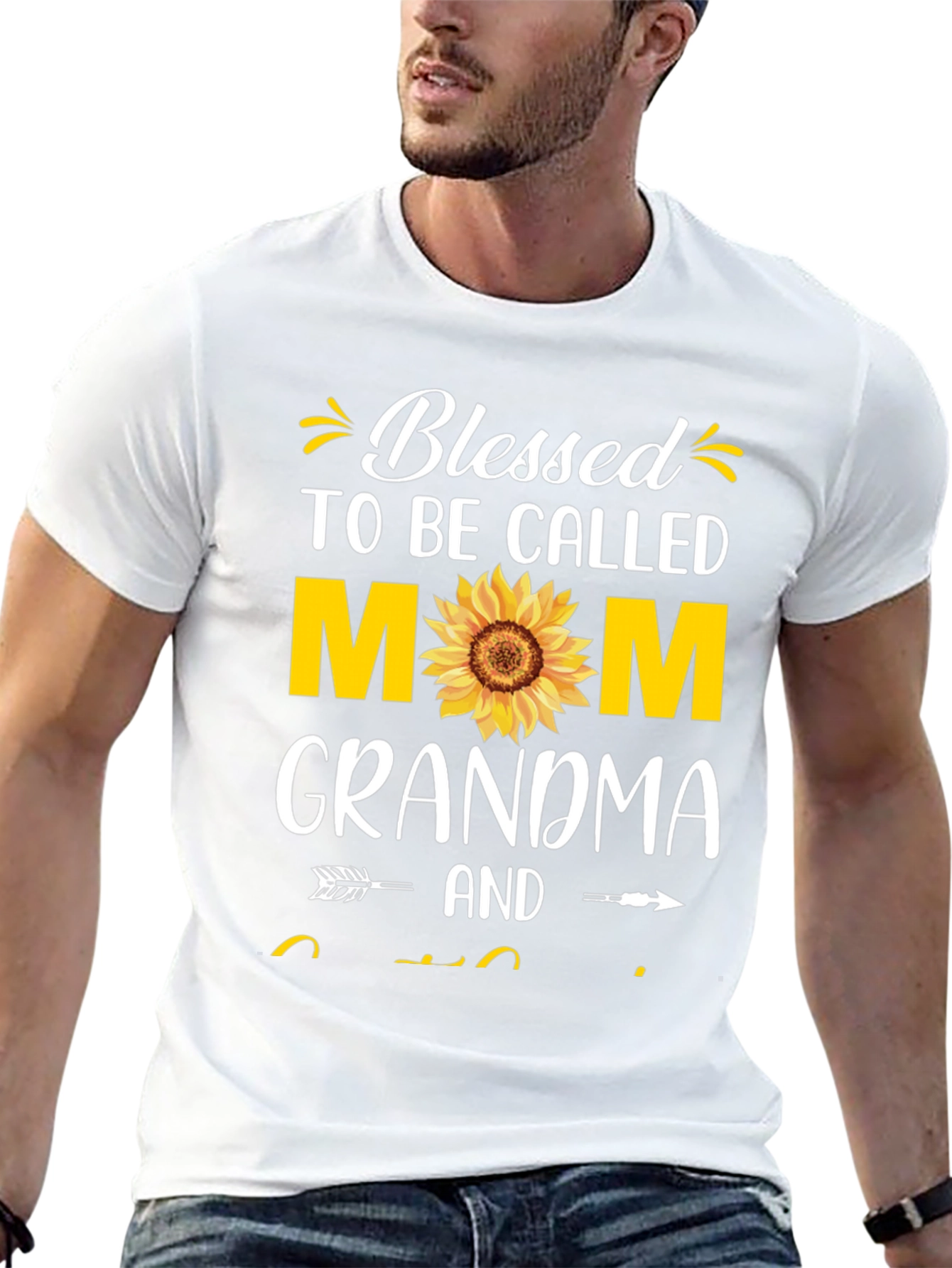 Black Blessed Mom Grandma T-Shirt view 13