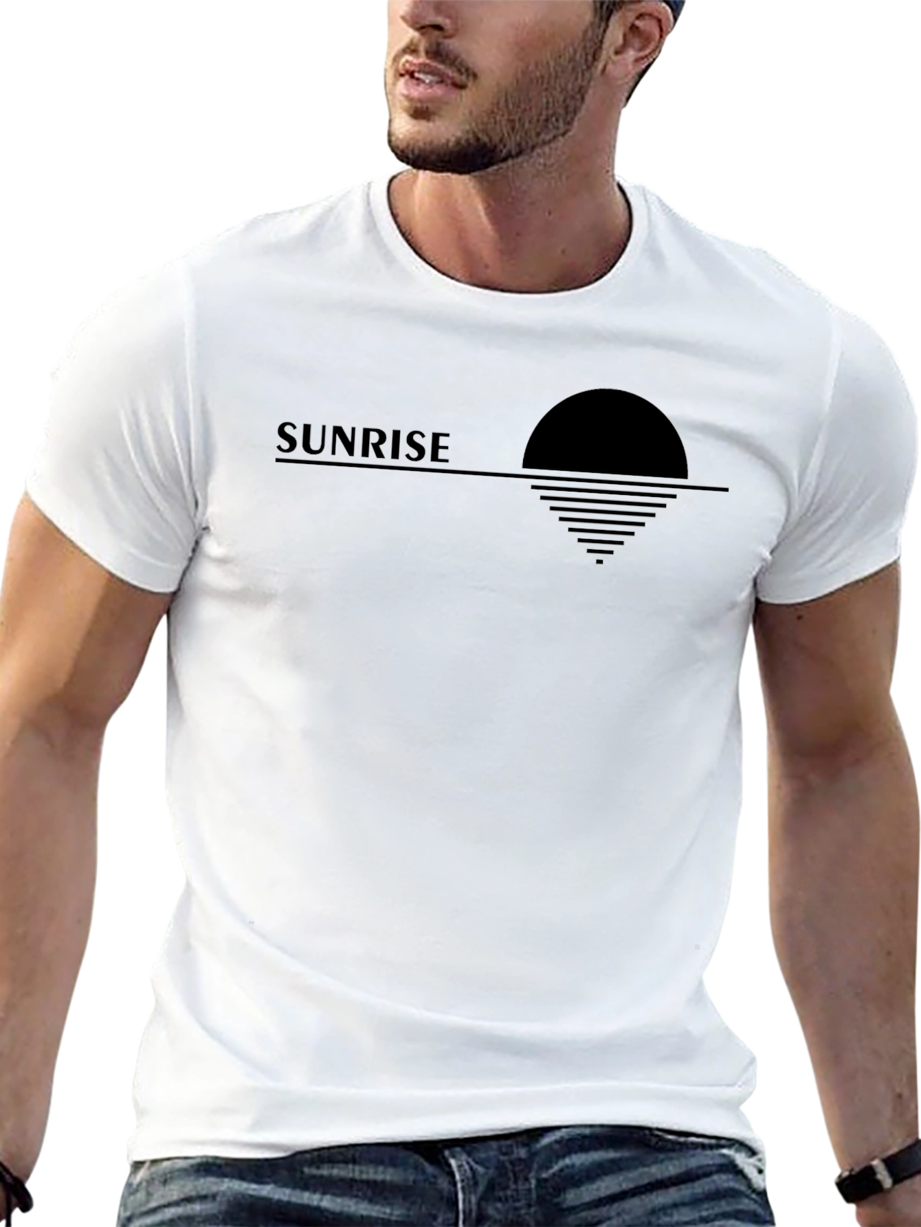 Black Sunrise Graphic T-Shirt - Black Tee view 13