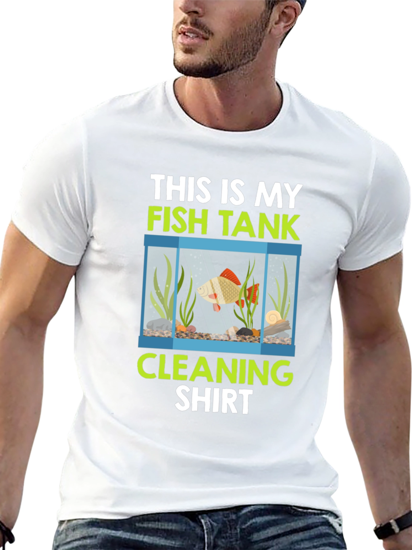 Fish Tank Cleaning Shirt - Novelty Aquarium Keeper Tee - 13