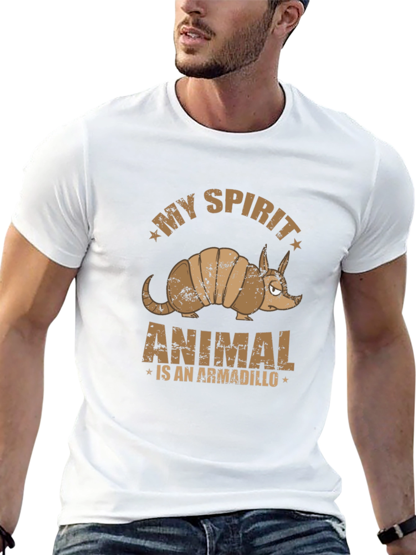 Black My Spirit Animal Armadillo Graphic Tee view 13