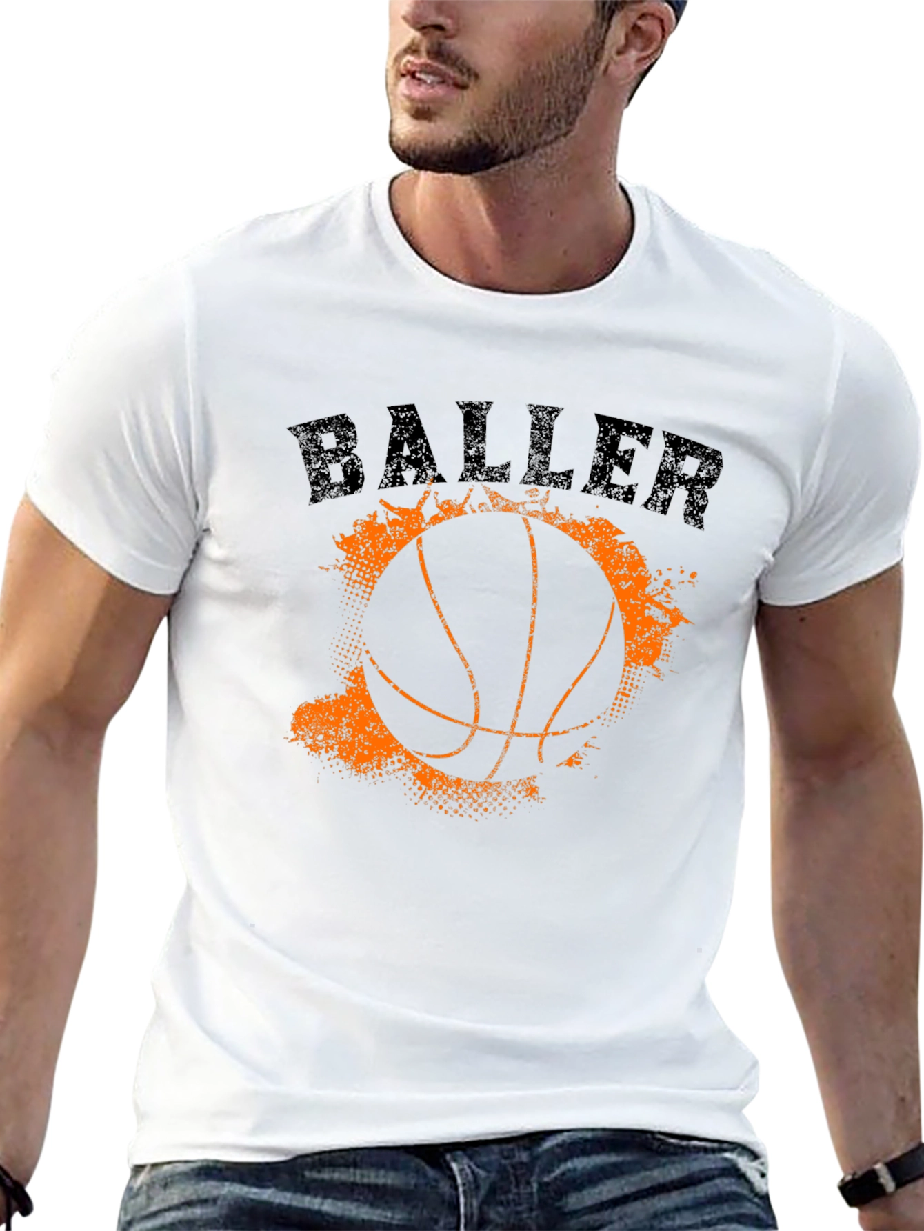 Black Baller Graphic Tee - Basketball T-Shirt view 13