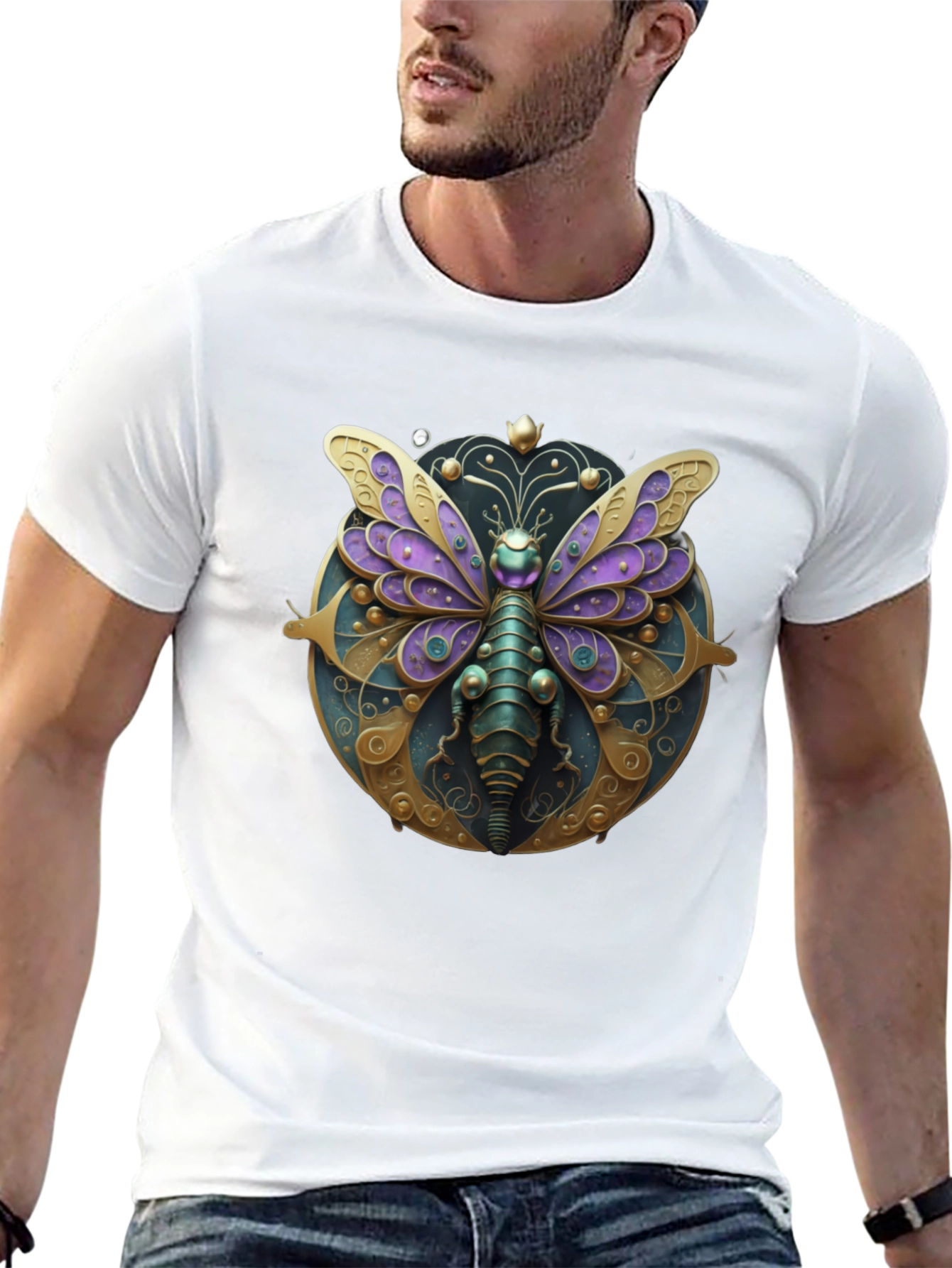 Black Steampunk Butterfly T-Shirt view 13