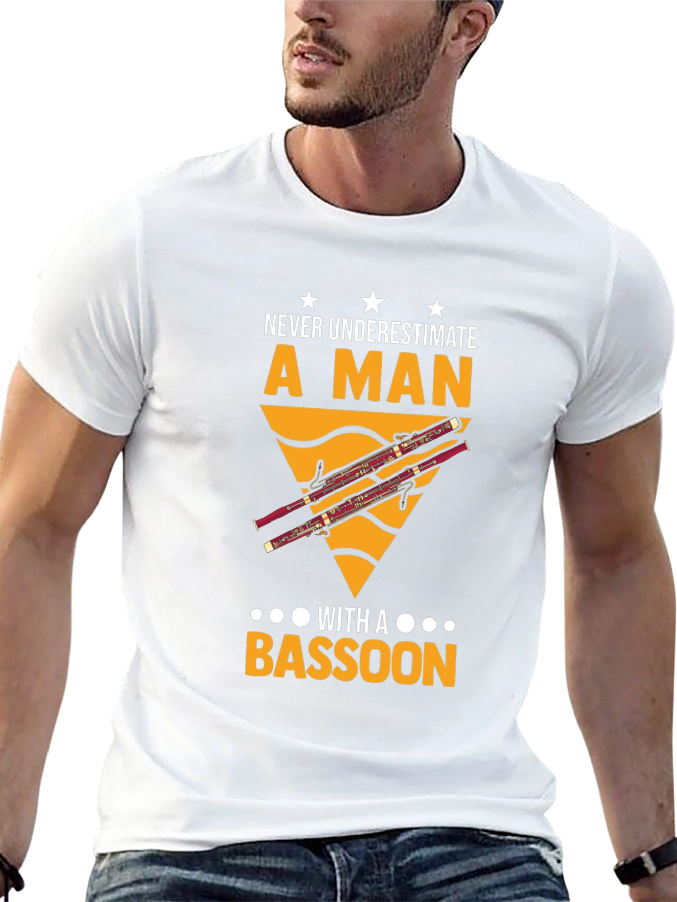 Black Never Underestimate a Man with a Bassoon T-Shirt view 13