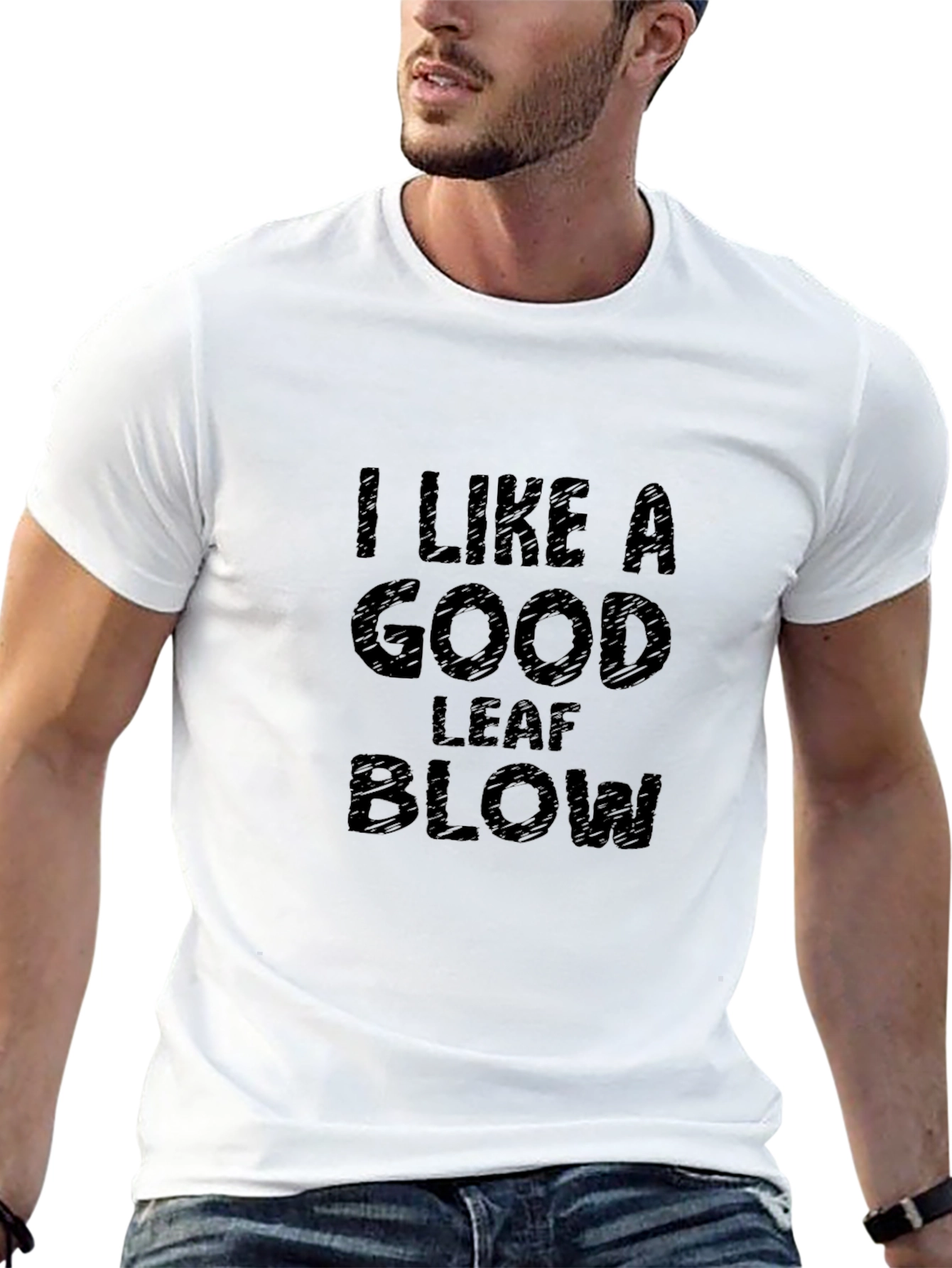 Black I Like a Good Leaf Blow T-Shirt - Funny Gardening Tee view 13