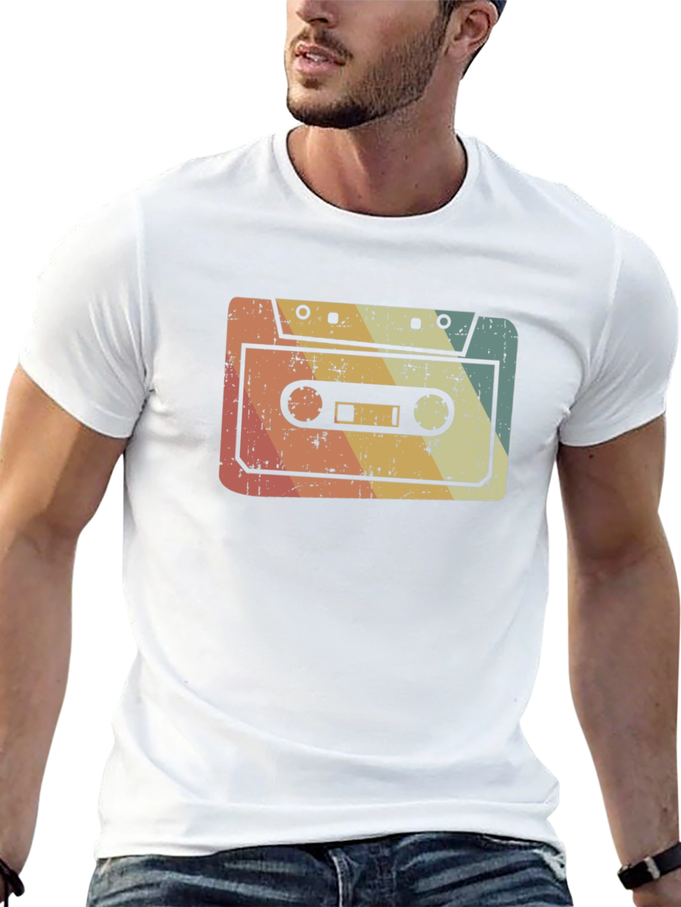 Black Retro Cassette Tape Graphic Tee view 13