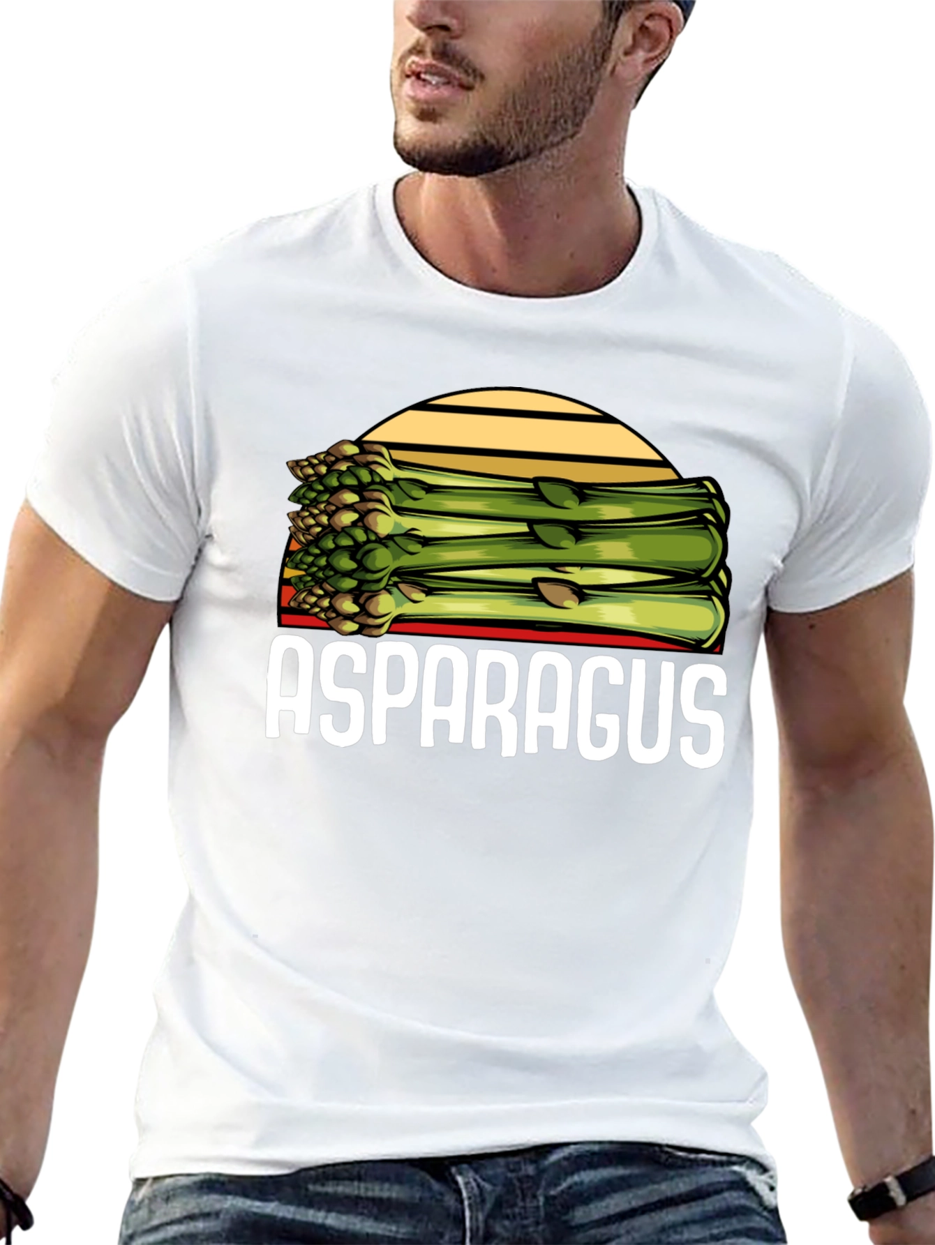 Black Asparagus Graphic Tee - Funny Foodie T-Shirt view 13