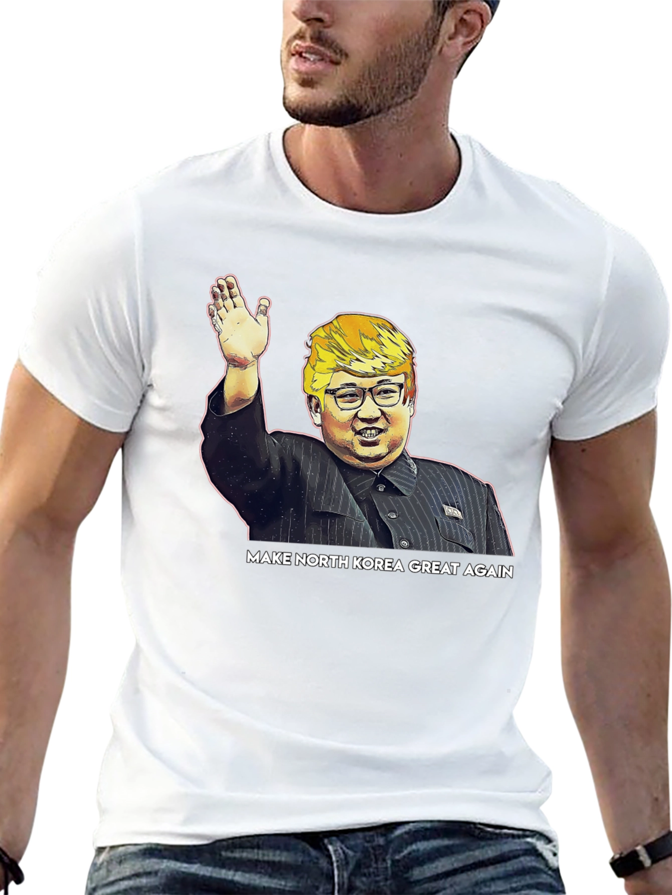 Black Make North Korea Great Again T-Shirt view 13