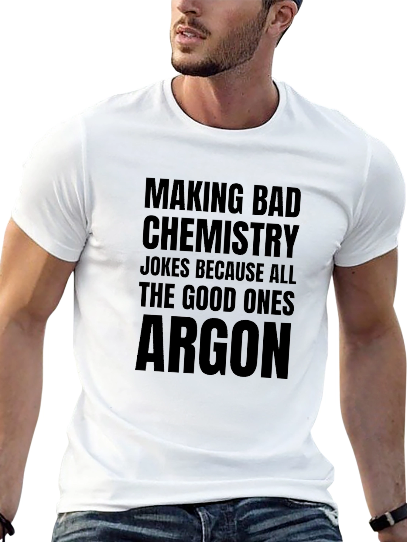 Black Chemistry Joke T-Shirt - All The Good Ones Argon view 13