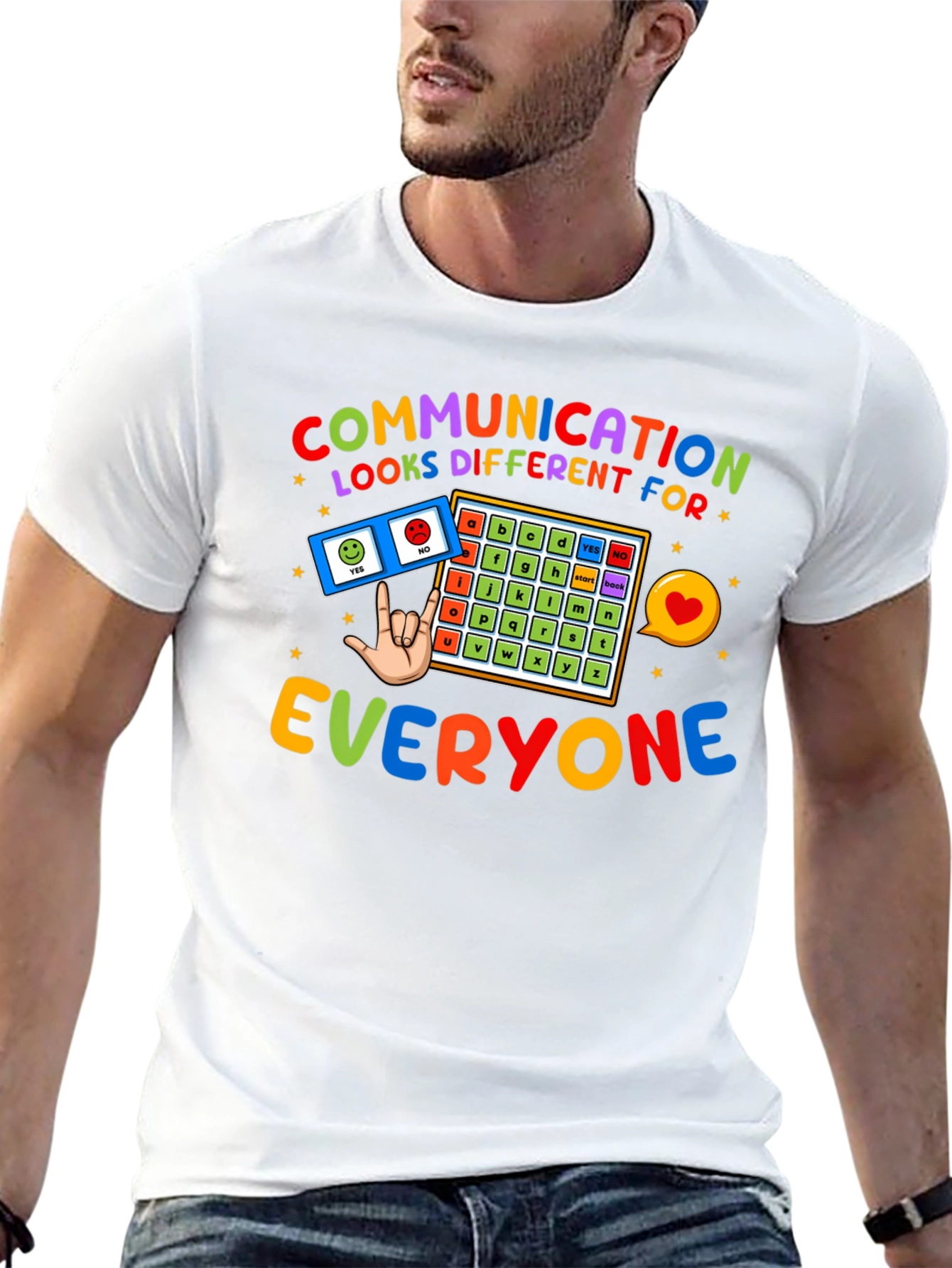 Black Communication Looks Different T-Shirt view 13