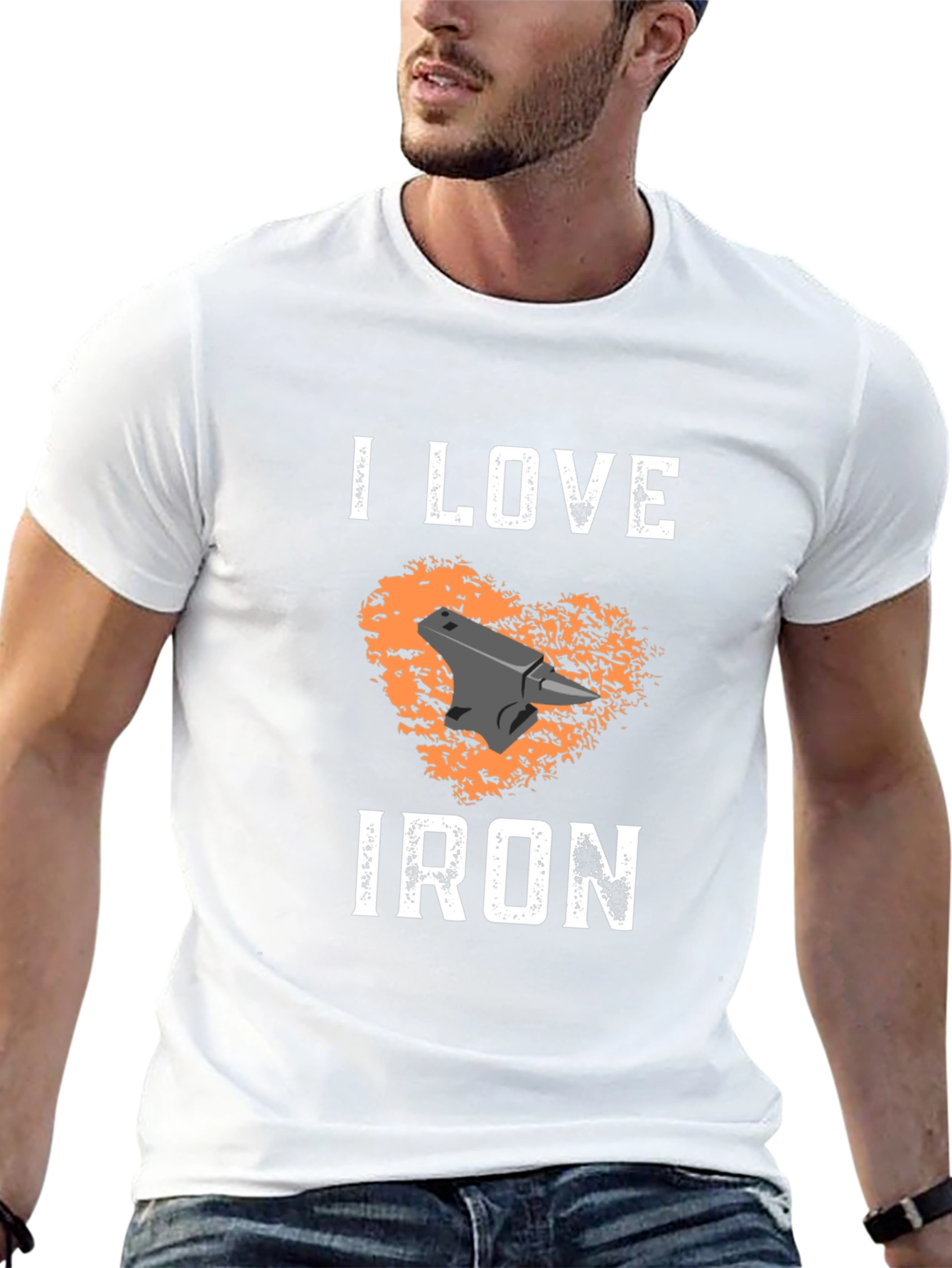 Black I Love Iron Black T-Shirt - Forging & Blacksmithing view 13
