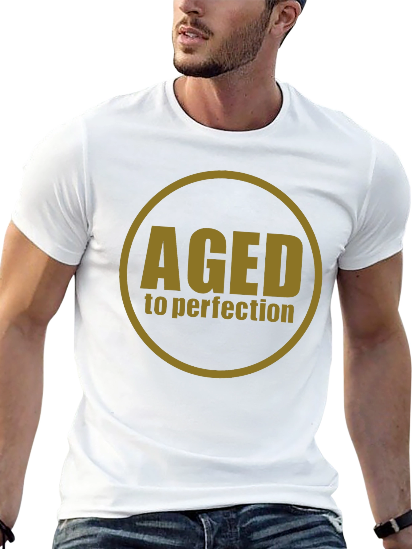 Black Aged to Perfection Black Graphic Tee view 13