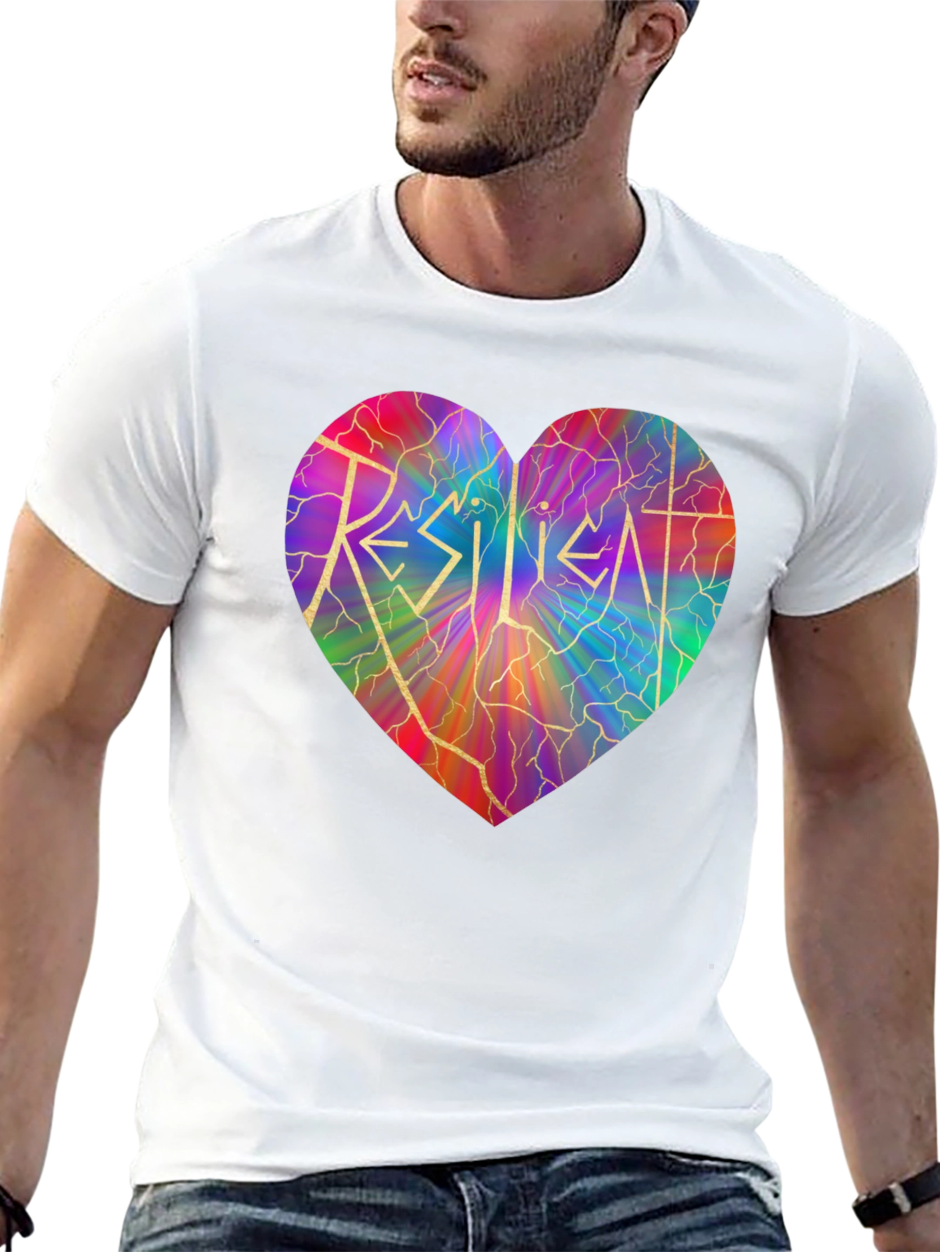 Black Resilient Heart Graphic T-Shirt - Stylish & Meaningful view 13