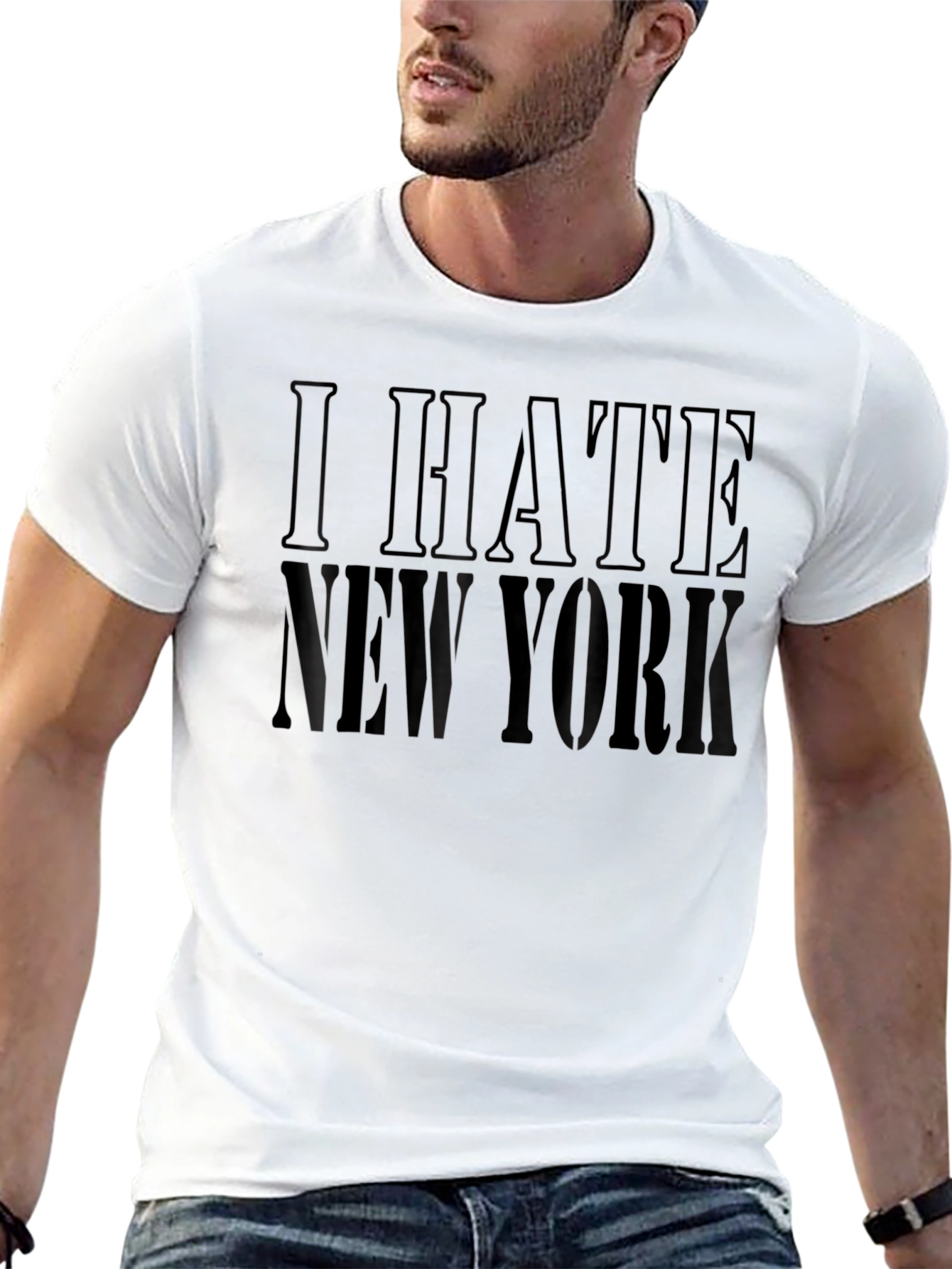 Black I Hate New York T-Shirt - Bold Statement Tee view 13
