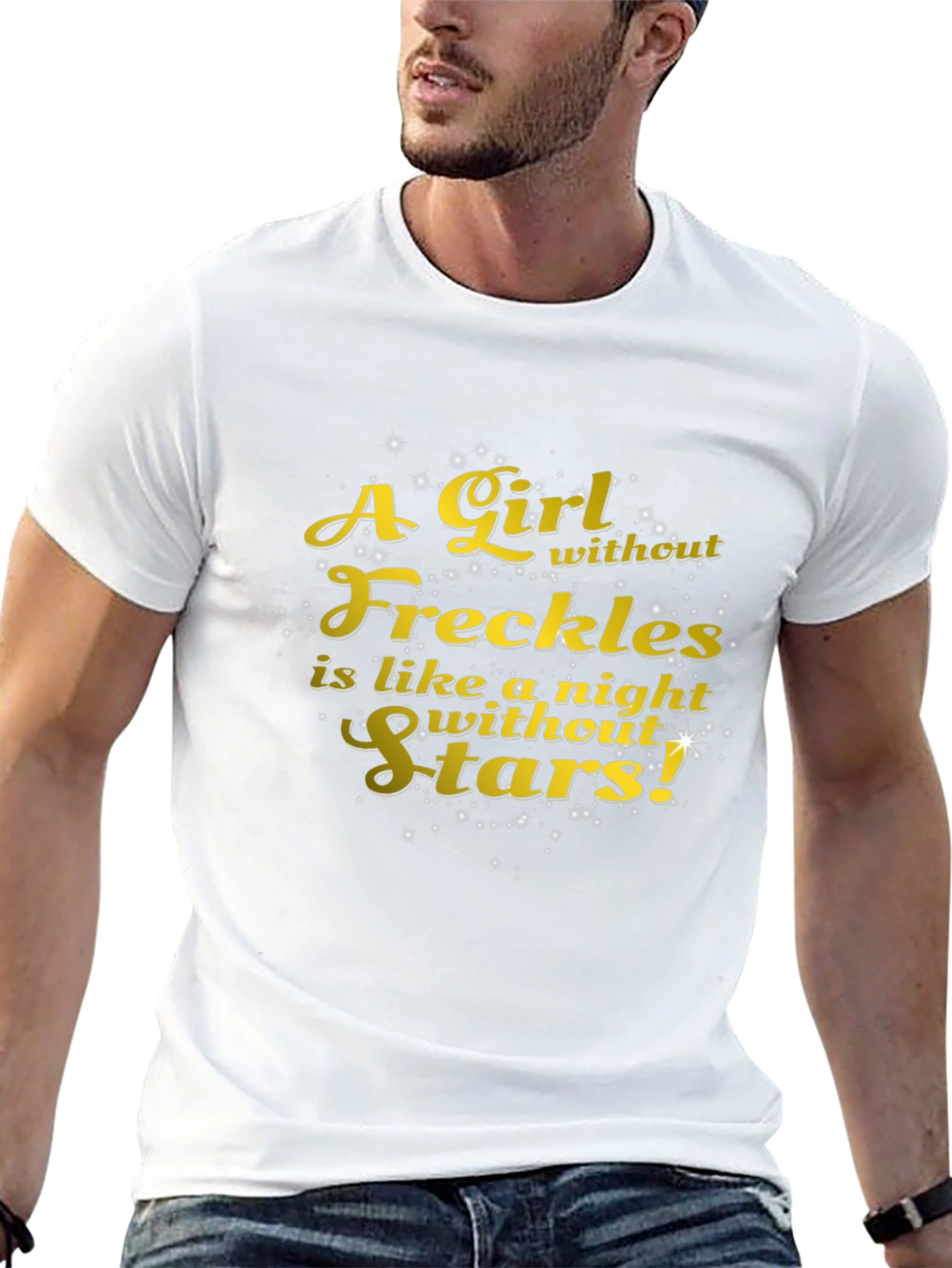 Black Freckles & Stars Graphic Tee - Soft Black T-Shirt view 13