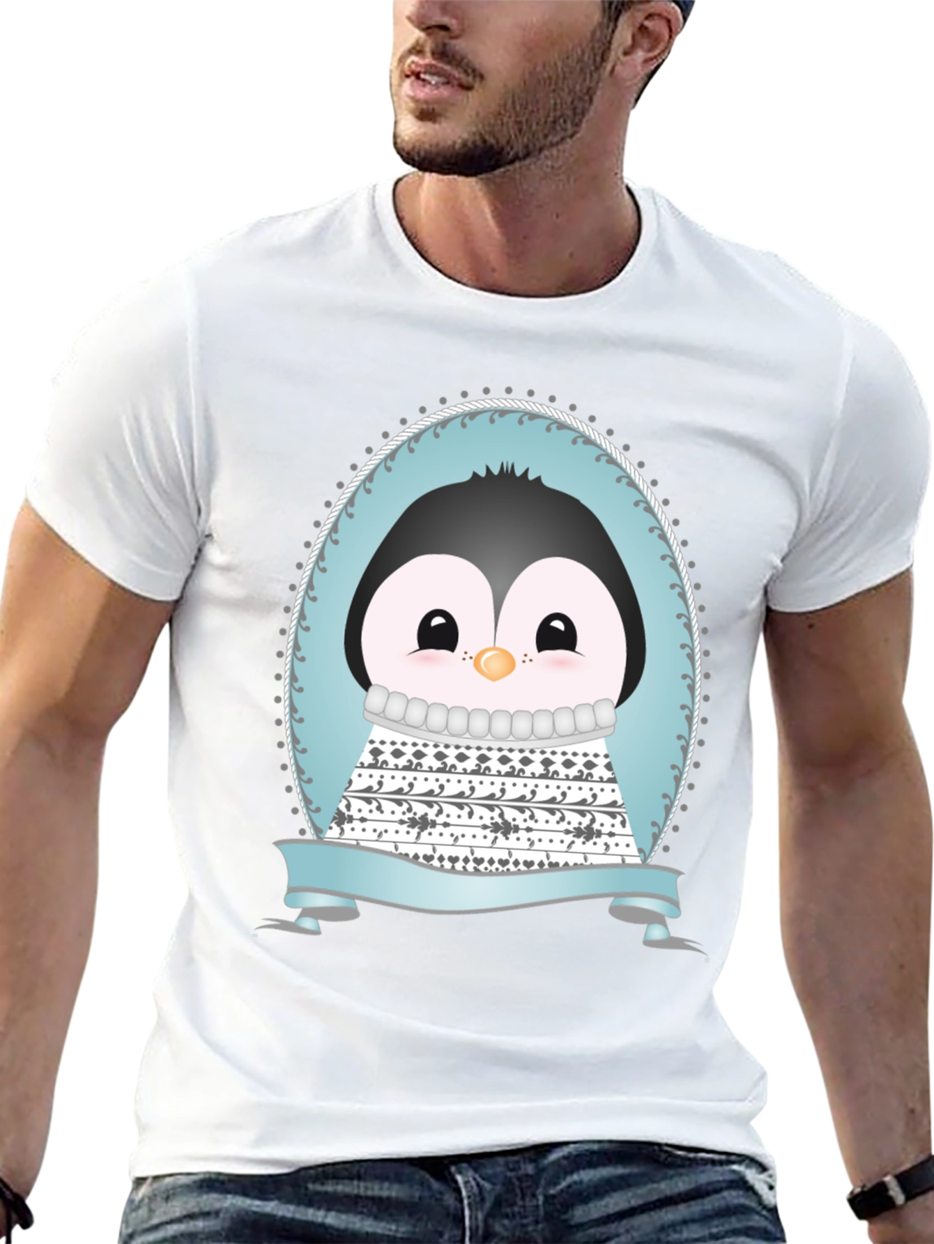 Black Penguin Graphic Tee - Cute Cartoon Design view 13