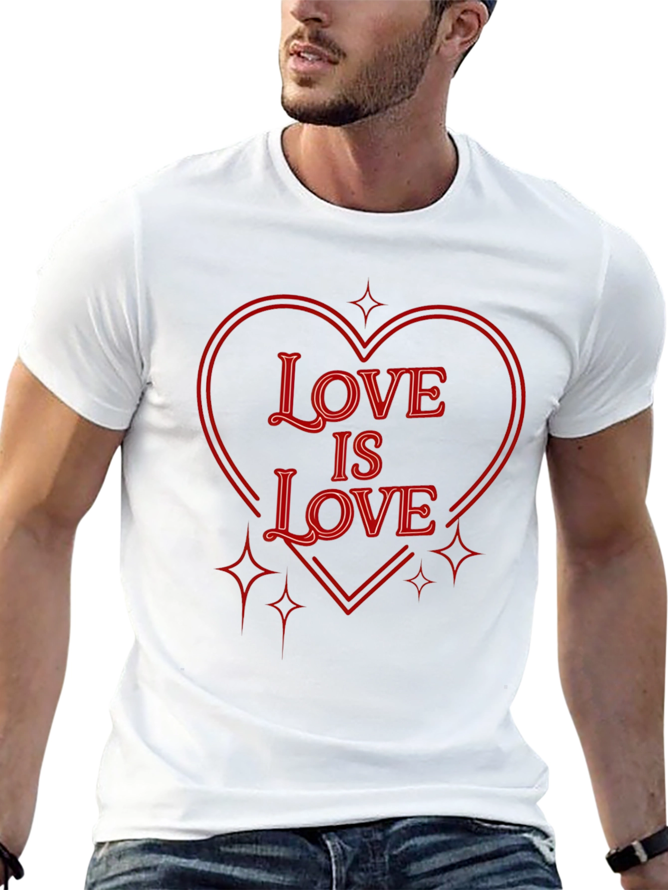 Black Love is Love Graphic Tee - Black Cotton Shirt view 13